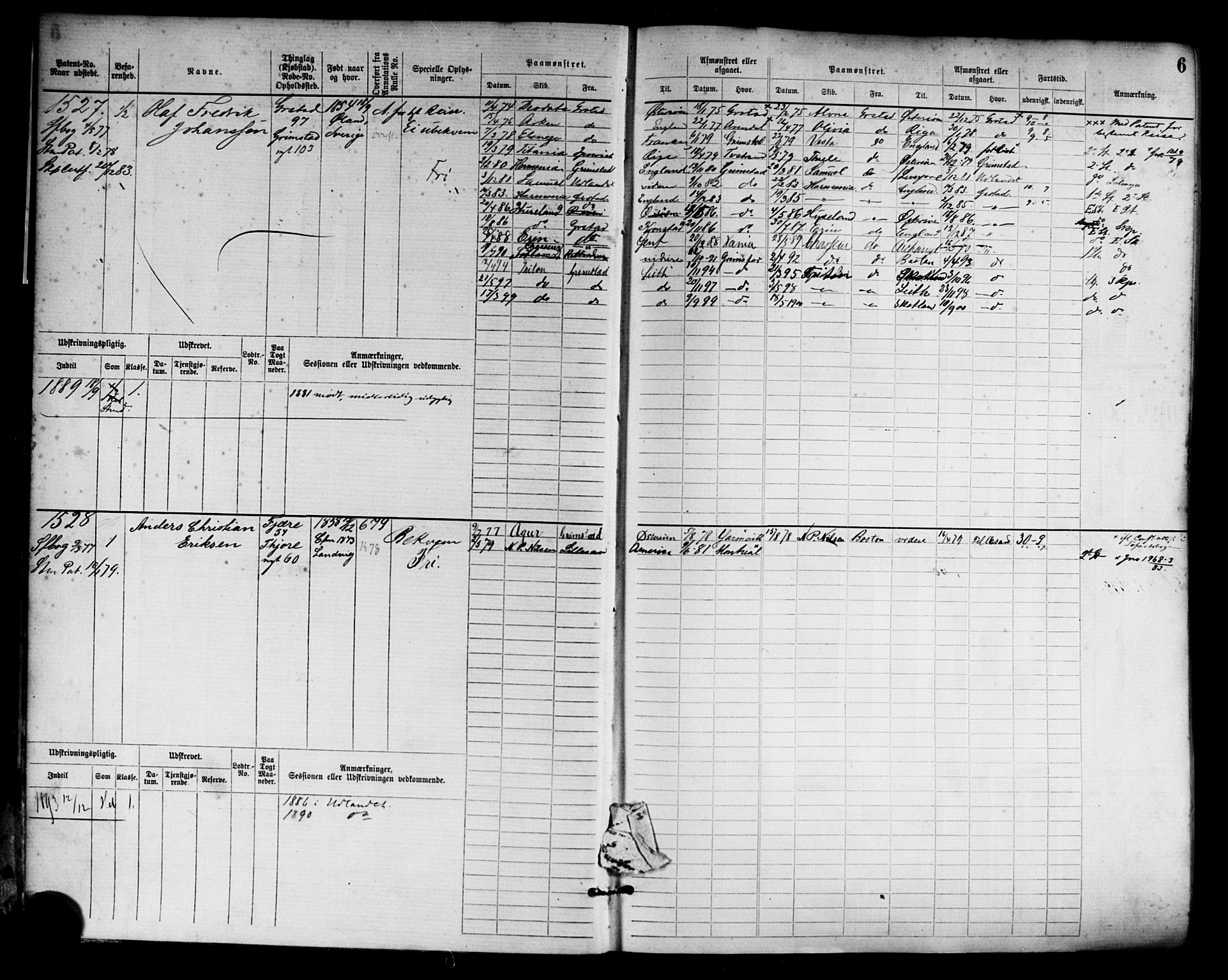 Grimstad mønstringskrets, AV/SAK-2031-0013/F/Fb/L0003: Hovedrulle nr 1517-2276, F-6, 1877-1888, p. 8