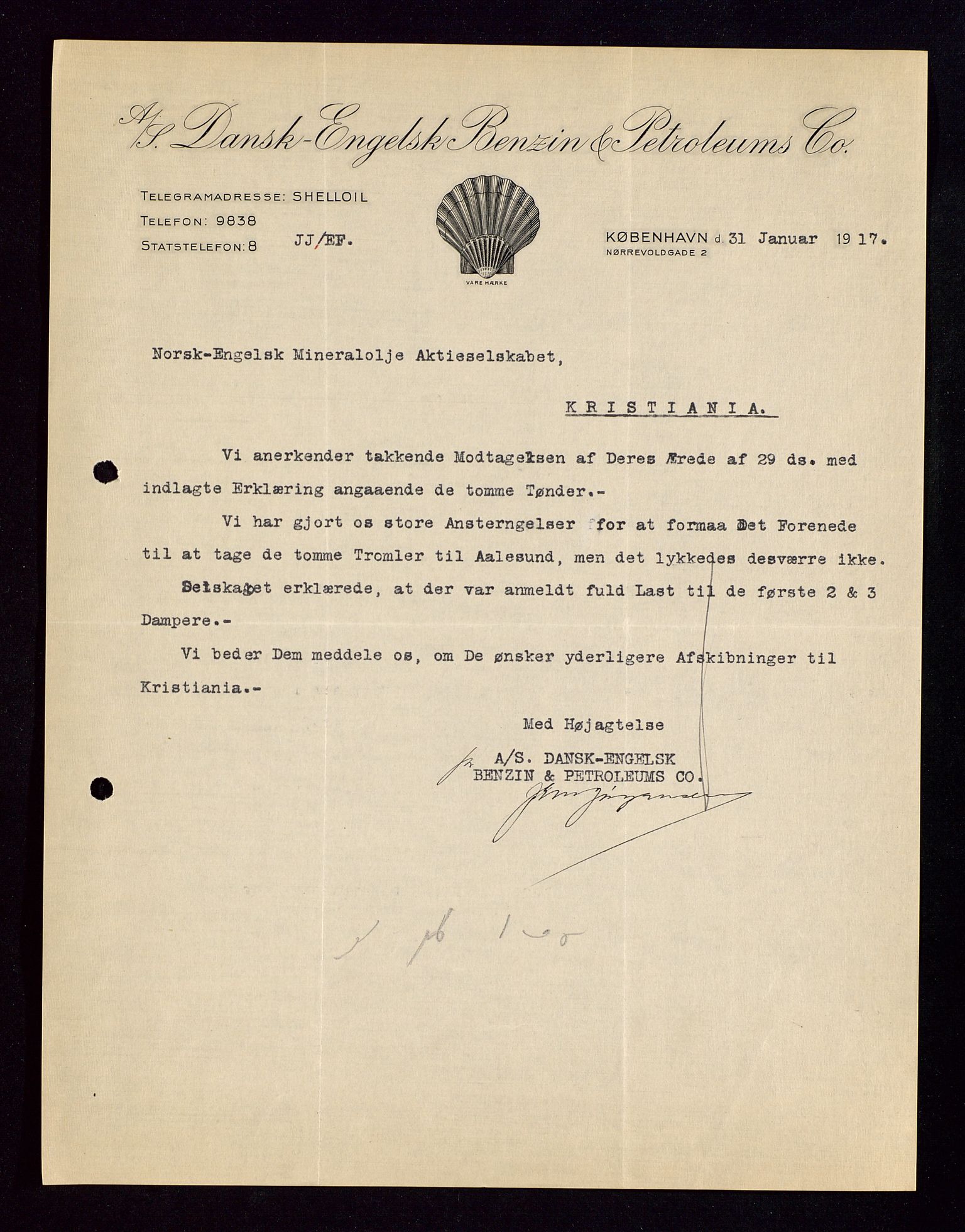 Pa 1521 - A/S Norske Shell, AV/SAST-A-101915/E/Ea/Eaa/L0002: Sjefskorrespondanse, 1917-1918, p. 350