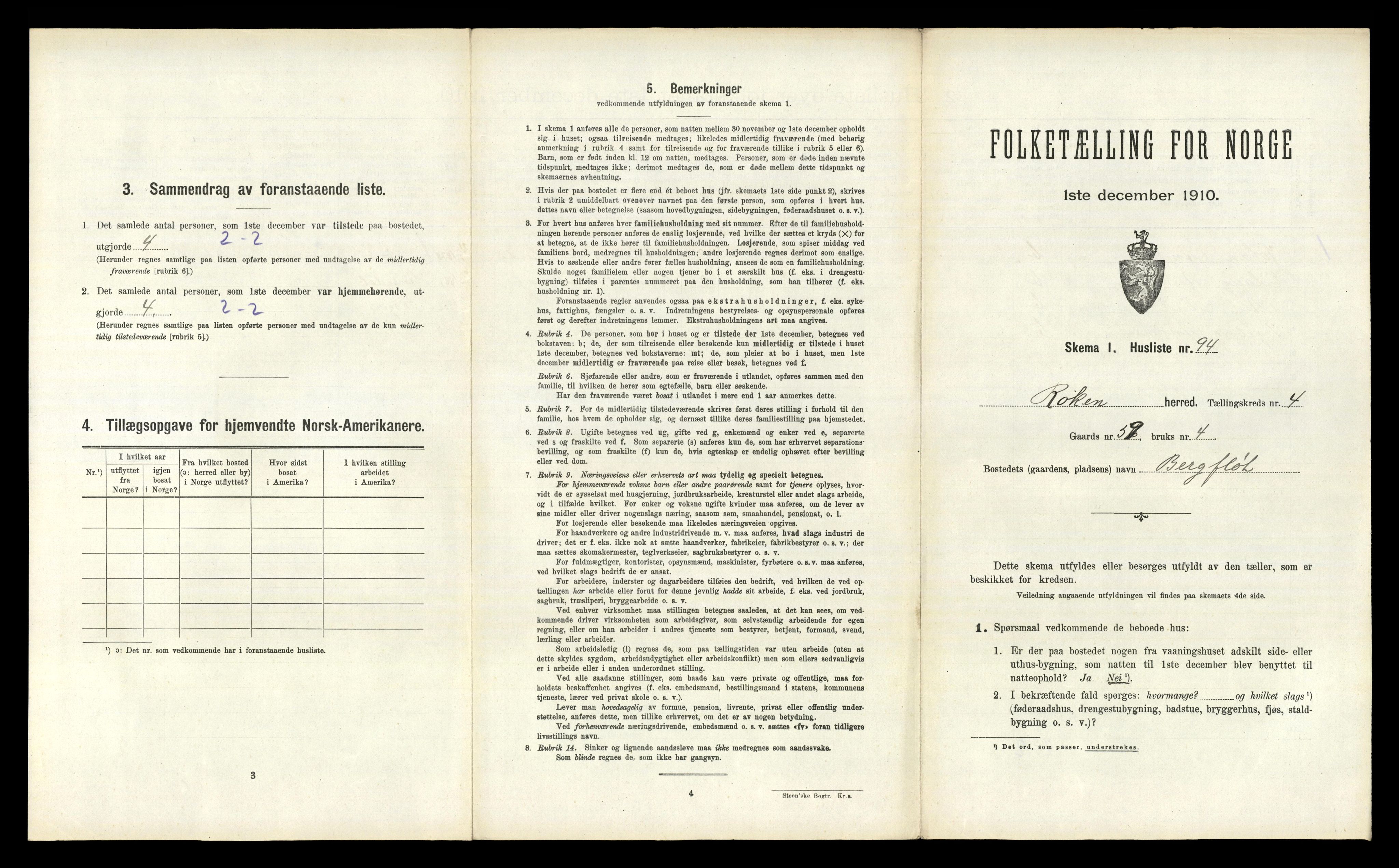 RA, 1910 census for Røyken, 1910, p. 749