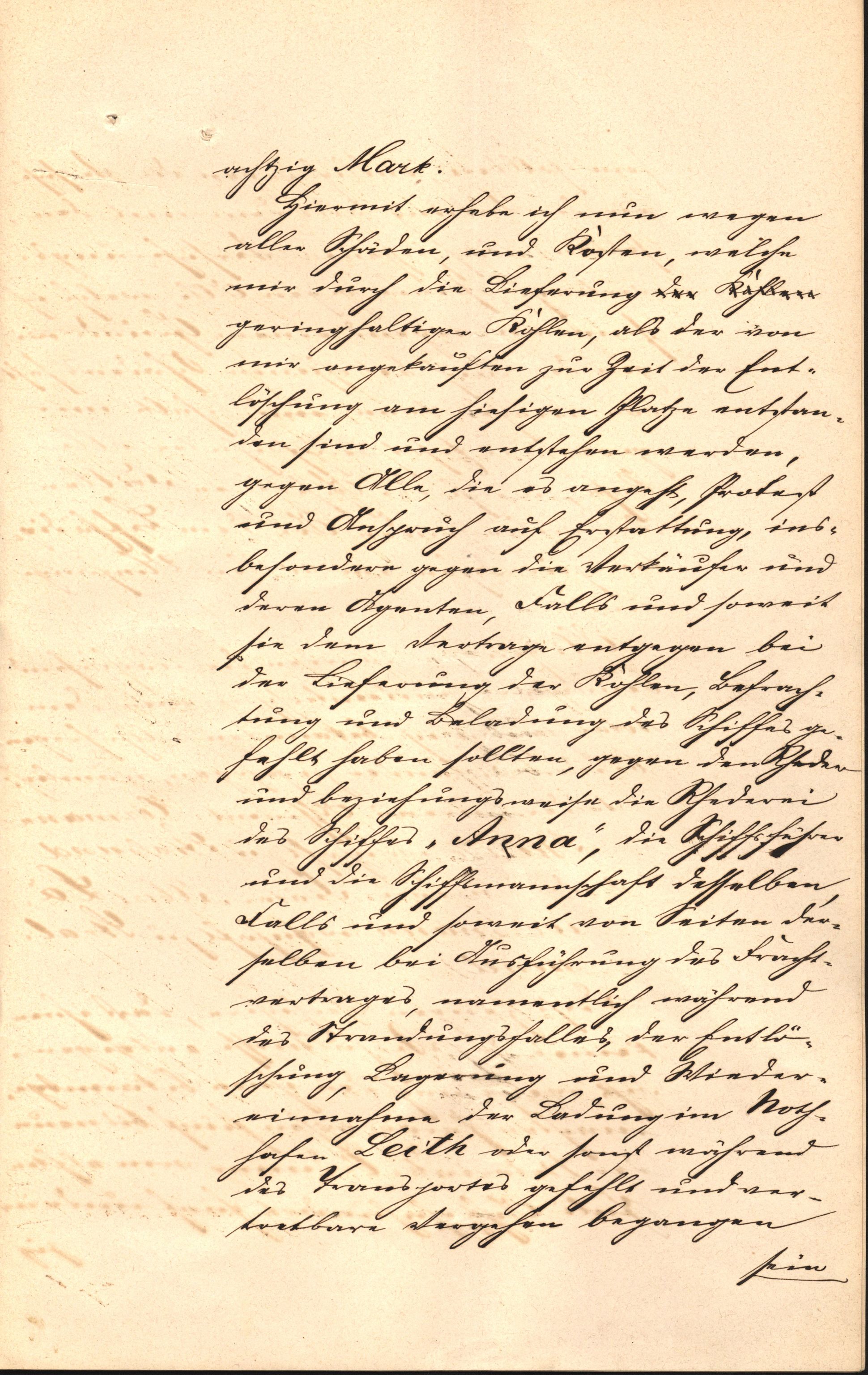 Pa 63 - Østlandske skibsassuranceforening, VEMU/A-1079/G/Ga/L0014/0012: Havaridokumenter / Sophie, Andover, Alliance, Anna, 1882, p. 43