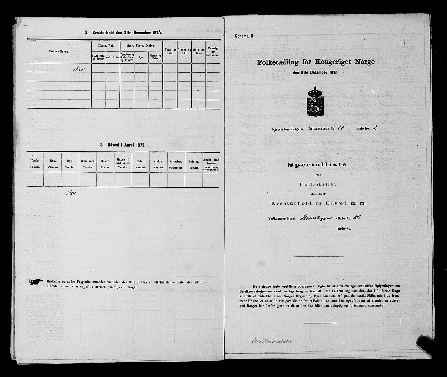 SAKO, 1875 census for 0801P Kragerø, 1875, p. 218