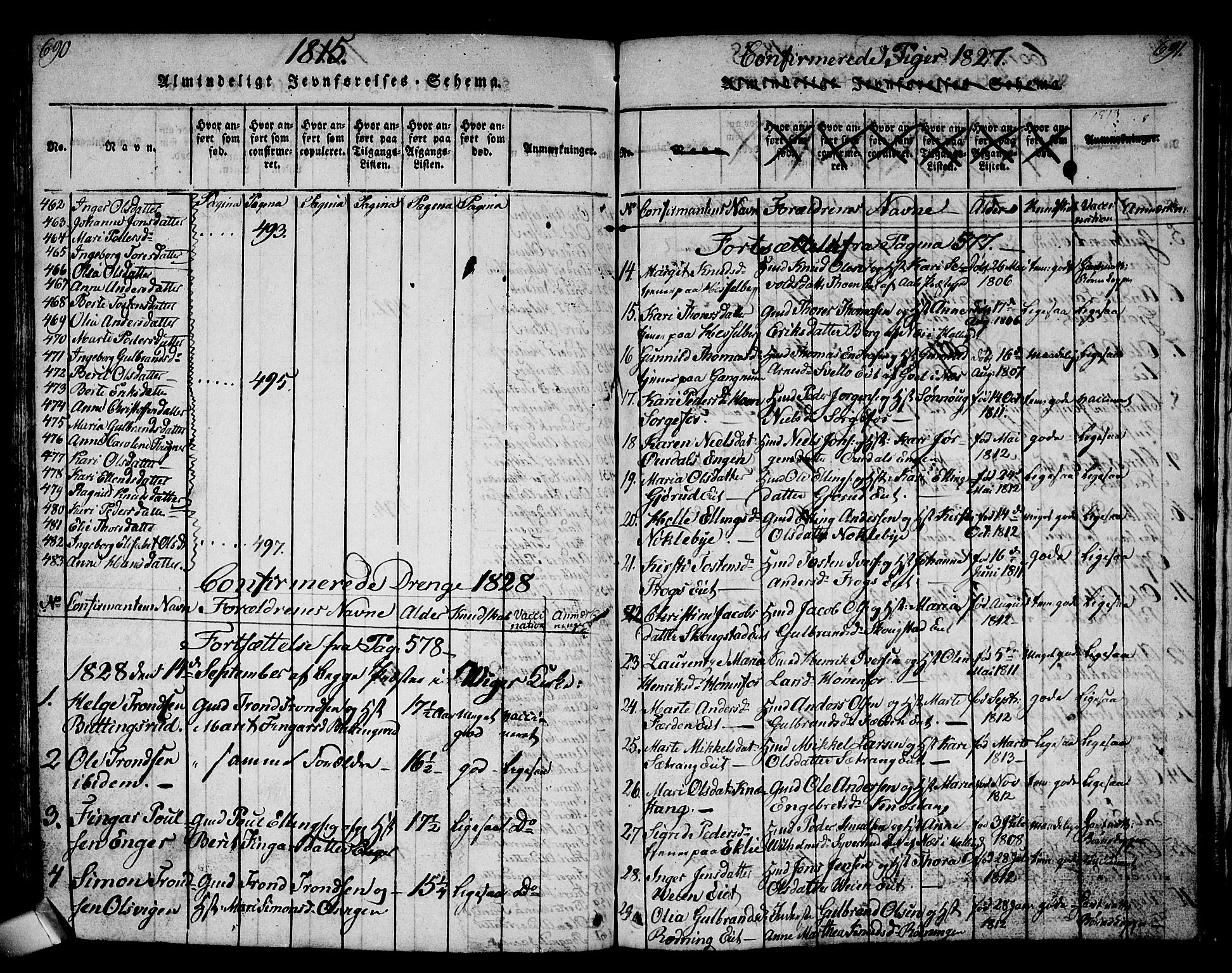 Norderhov kirkebøker, SAKO/A-237/G/Ga/L0002: Parish register (copy) no. I 2, 1814-1867, p. 690-691