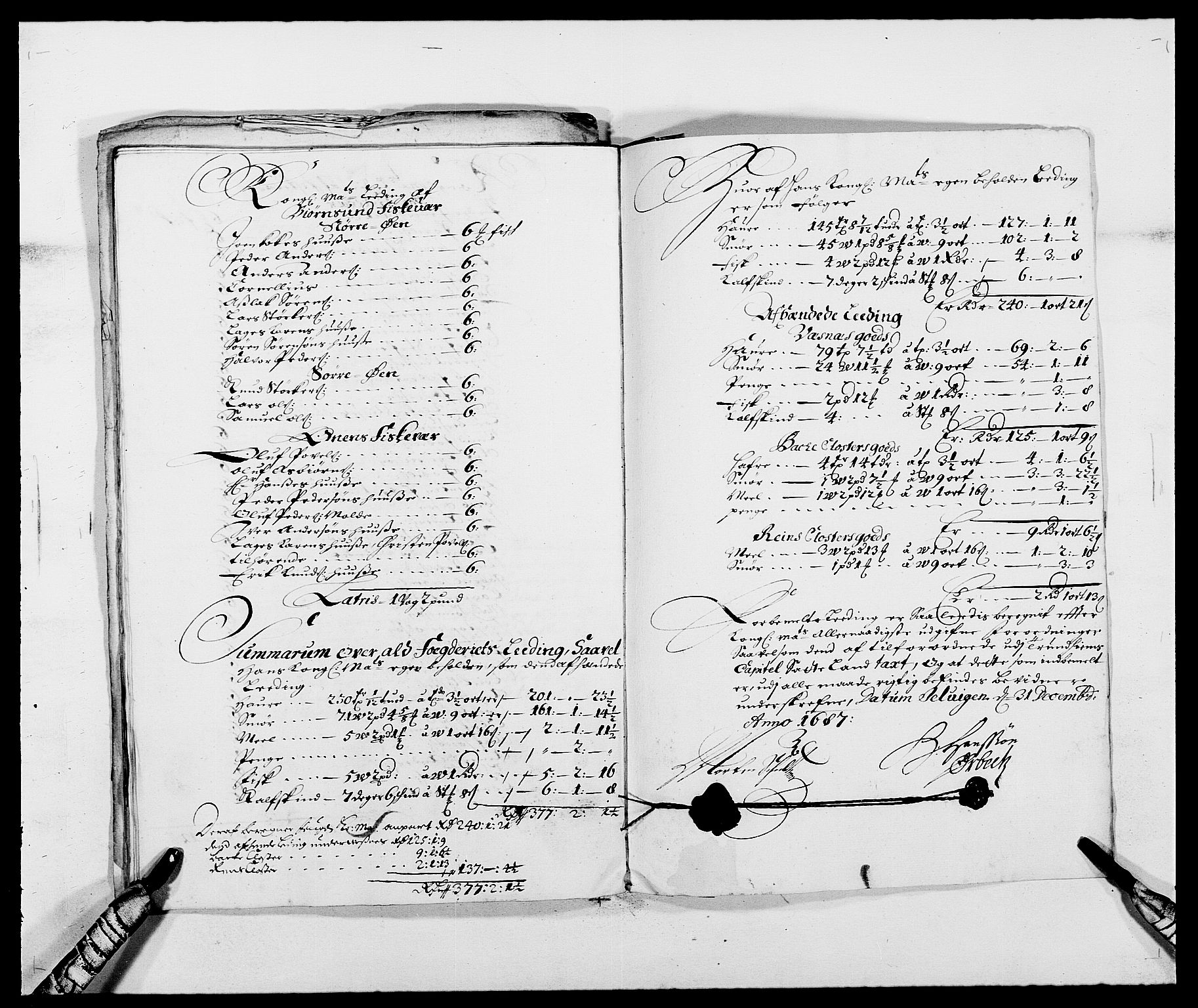 Rentekammeret inntil 1814, Reviderte regnskaper, Fogderegnskap, RA/EA-4092/R55/L3648: Fogderegnskap Romsdal, 1687-1689, p. 133