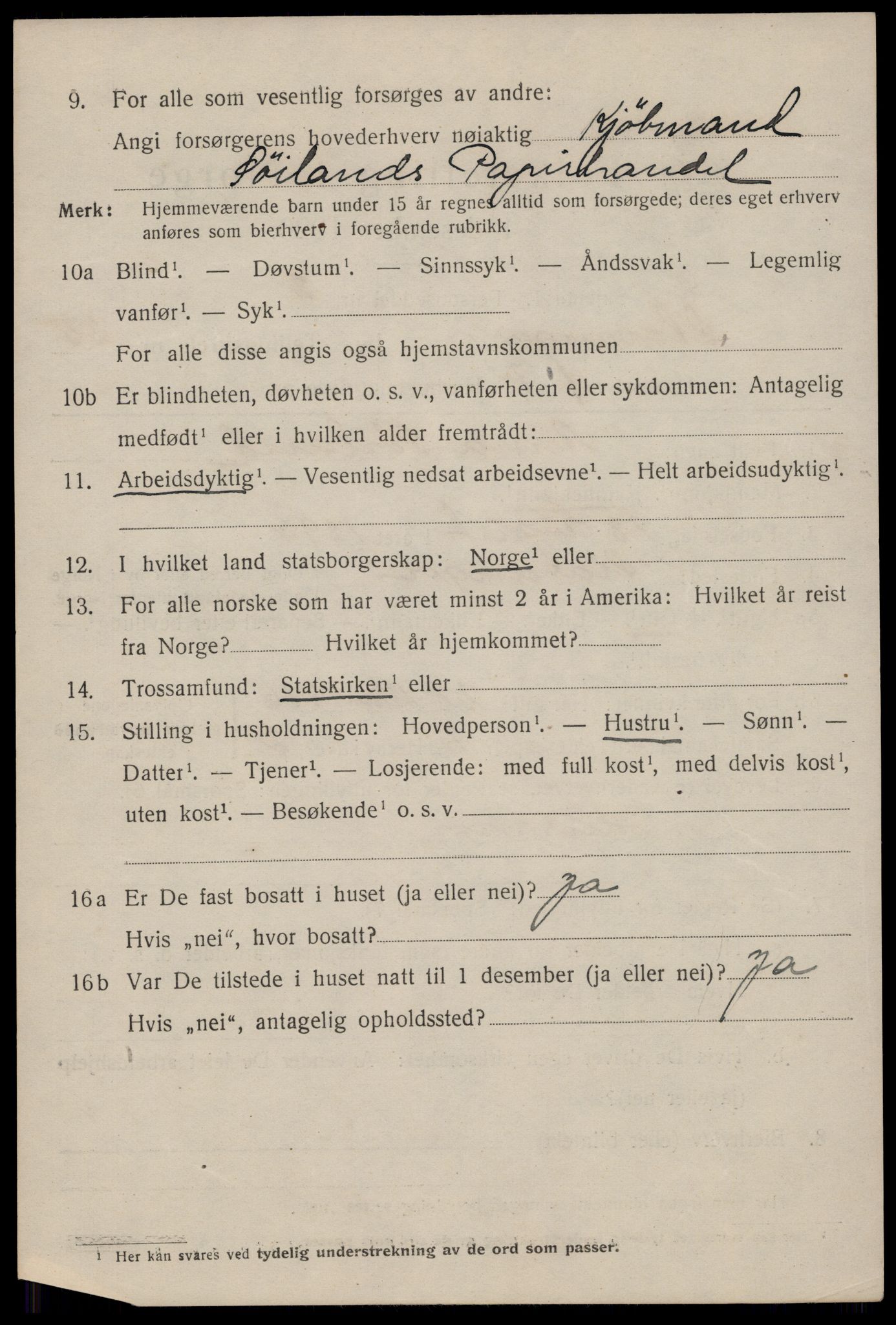 SAST, 1920 census for Stavanger, 1920, p. 77047