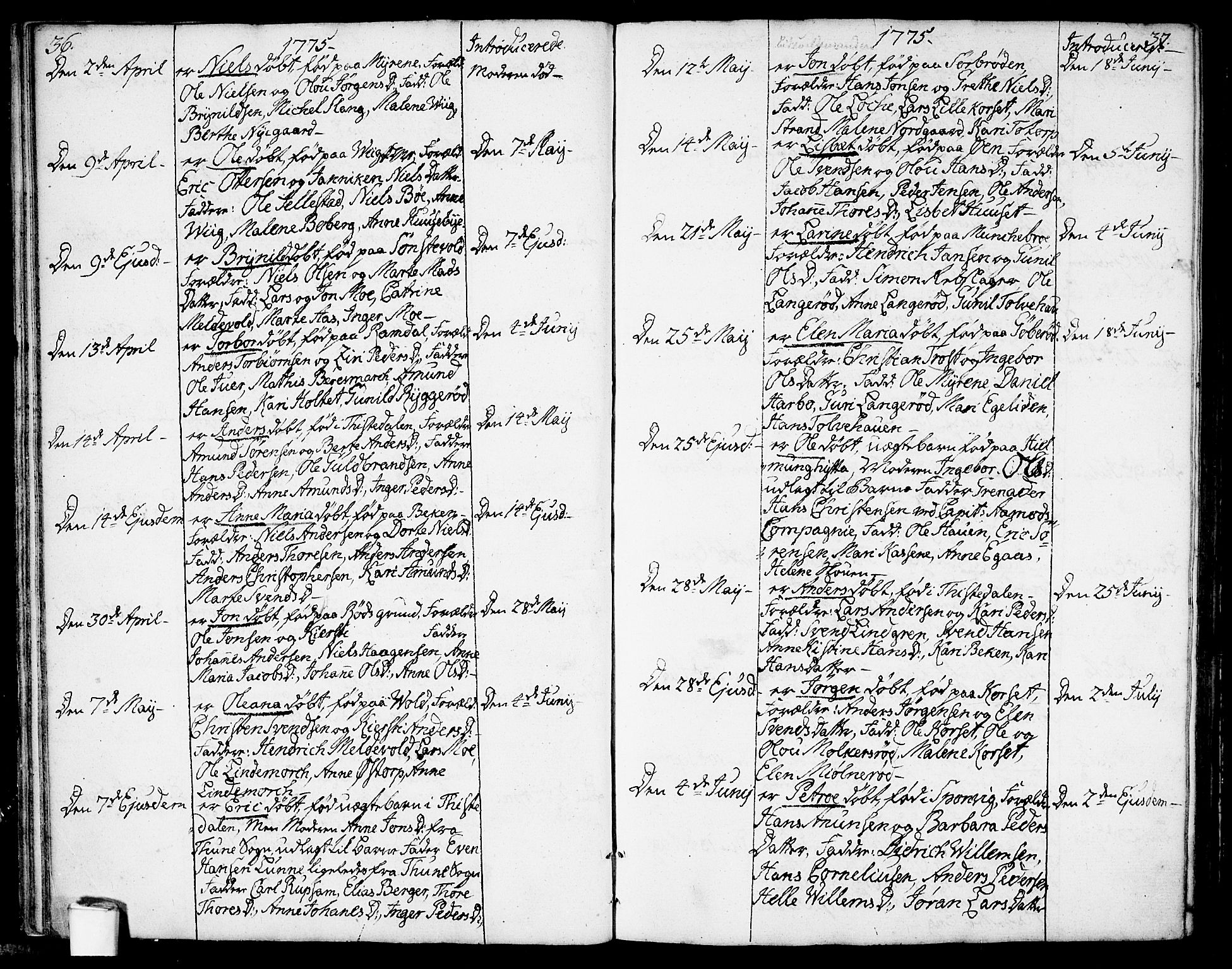 Berg prestekontor Kirkebøker, SAO/A-10902/F/Fa/L0001: Parish register (official) no. I 1, 1770-1814, p. 36-37