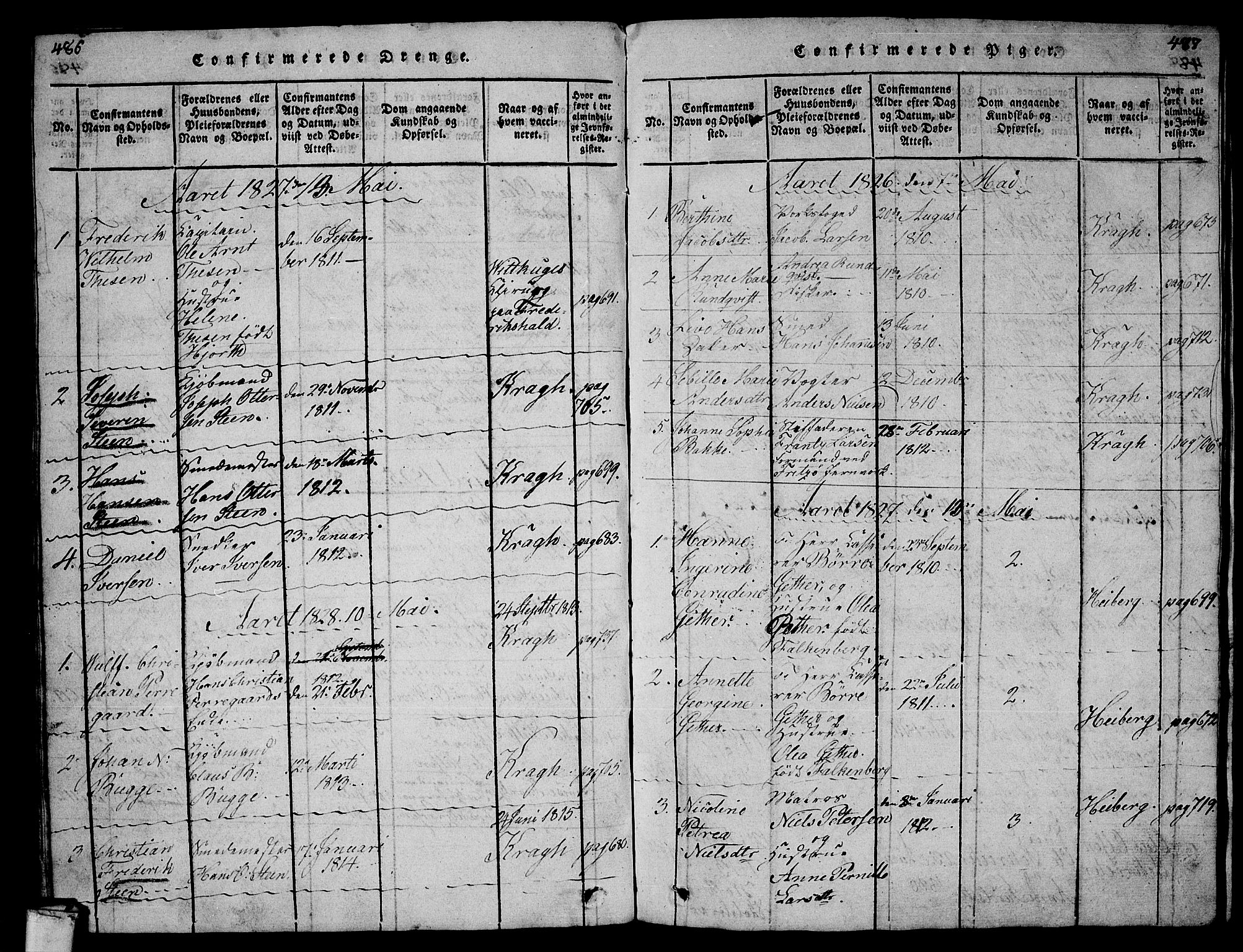 Larvik kirkebøker, AV/SAKO-A-352/G/Gb/L0001: Parish register (copy) no. II 1, 1818-1843, p. 486-487