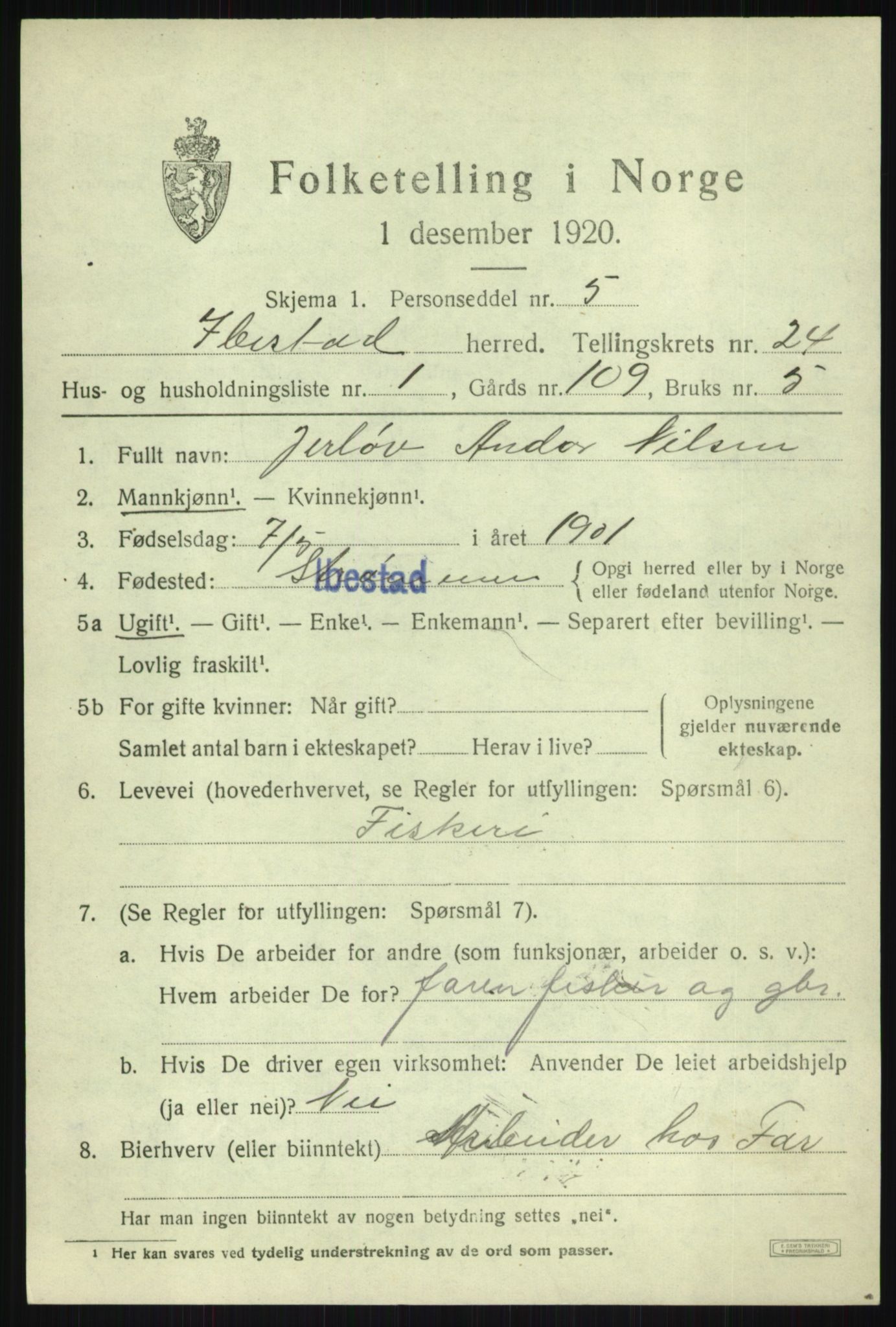 SATØ, 1920 census for Ibestad, 1920, p. 12925