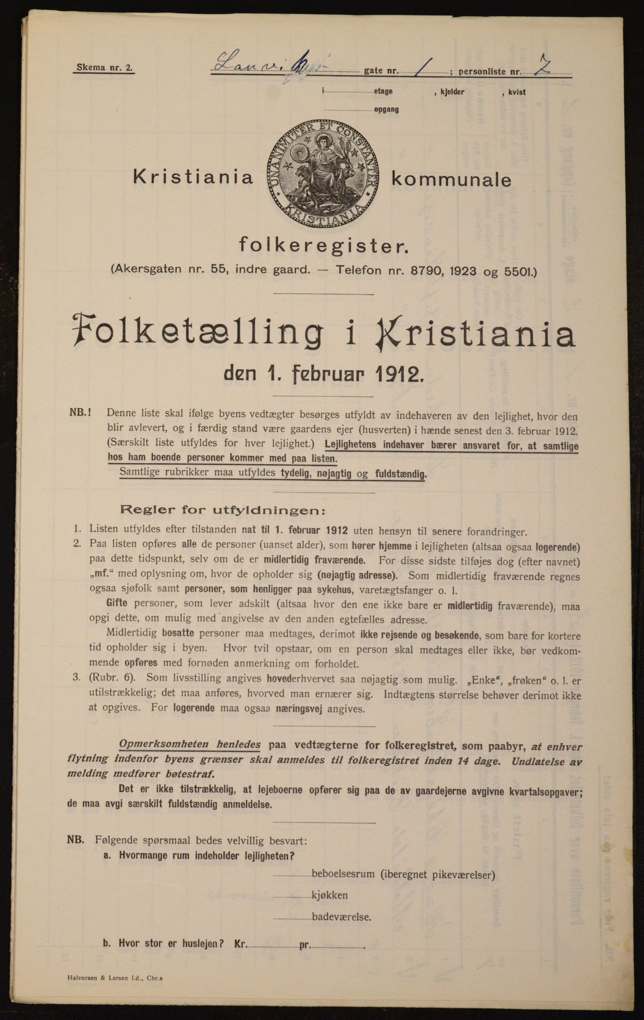 OBA, Municipal Census 1912 for Kristiania, 1912, p. 57411