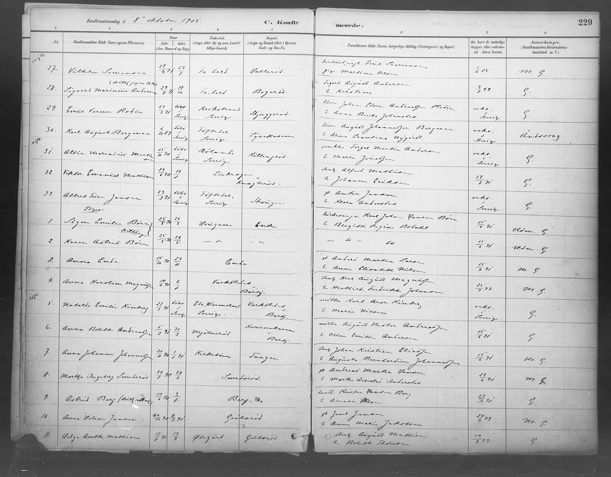 Idd prestekontor Kirkebøker, AV/SAO-A-10911/F/Fb/L0002: Parish register (official) no. II 2, 1882-1923, p. 229