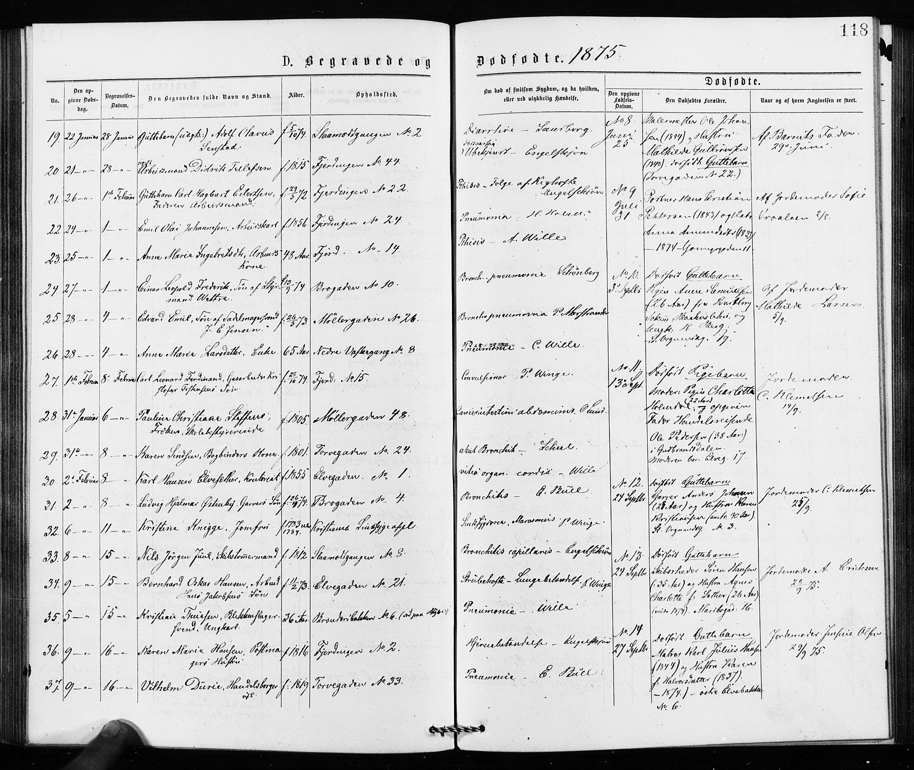 Jakob prestekontor Kirkebøker, SAO/A-10850/F/Fa/L0002: Parish register (official) no. 2, 1875-1879, p. 118