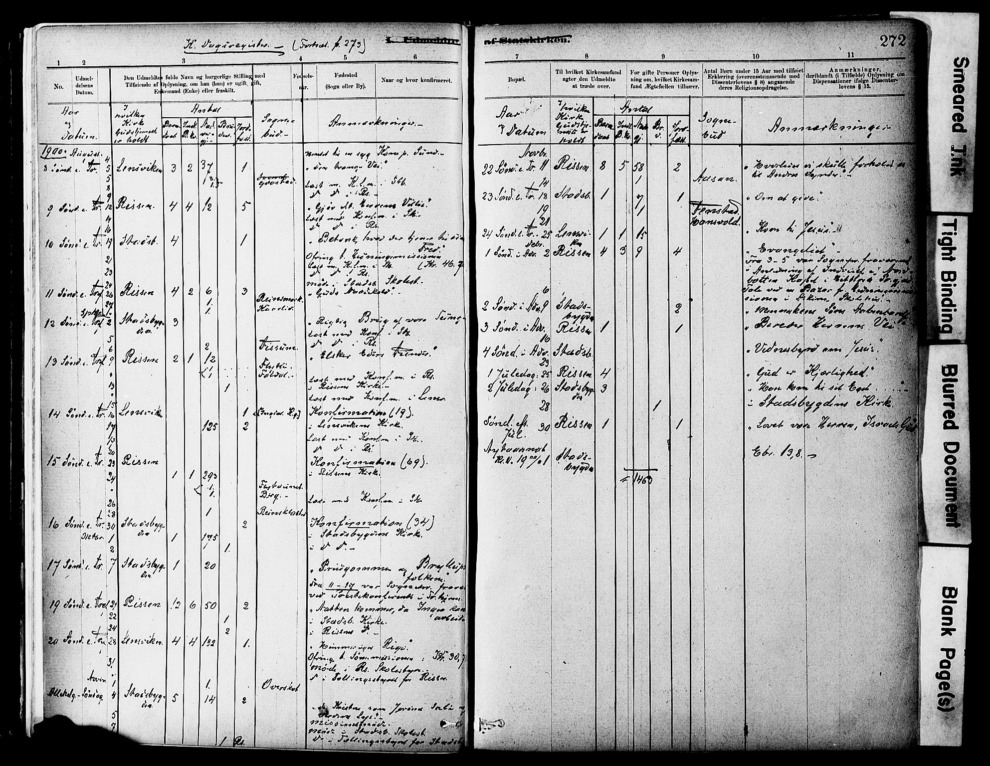 Ministerialprotokoller, klokkerbøker og fødselsregistre - Sør-Trøndelag, SAT/A-1456/646/L0615: Parish register (official) no. 646A13, 1885-1900, p. 272