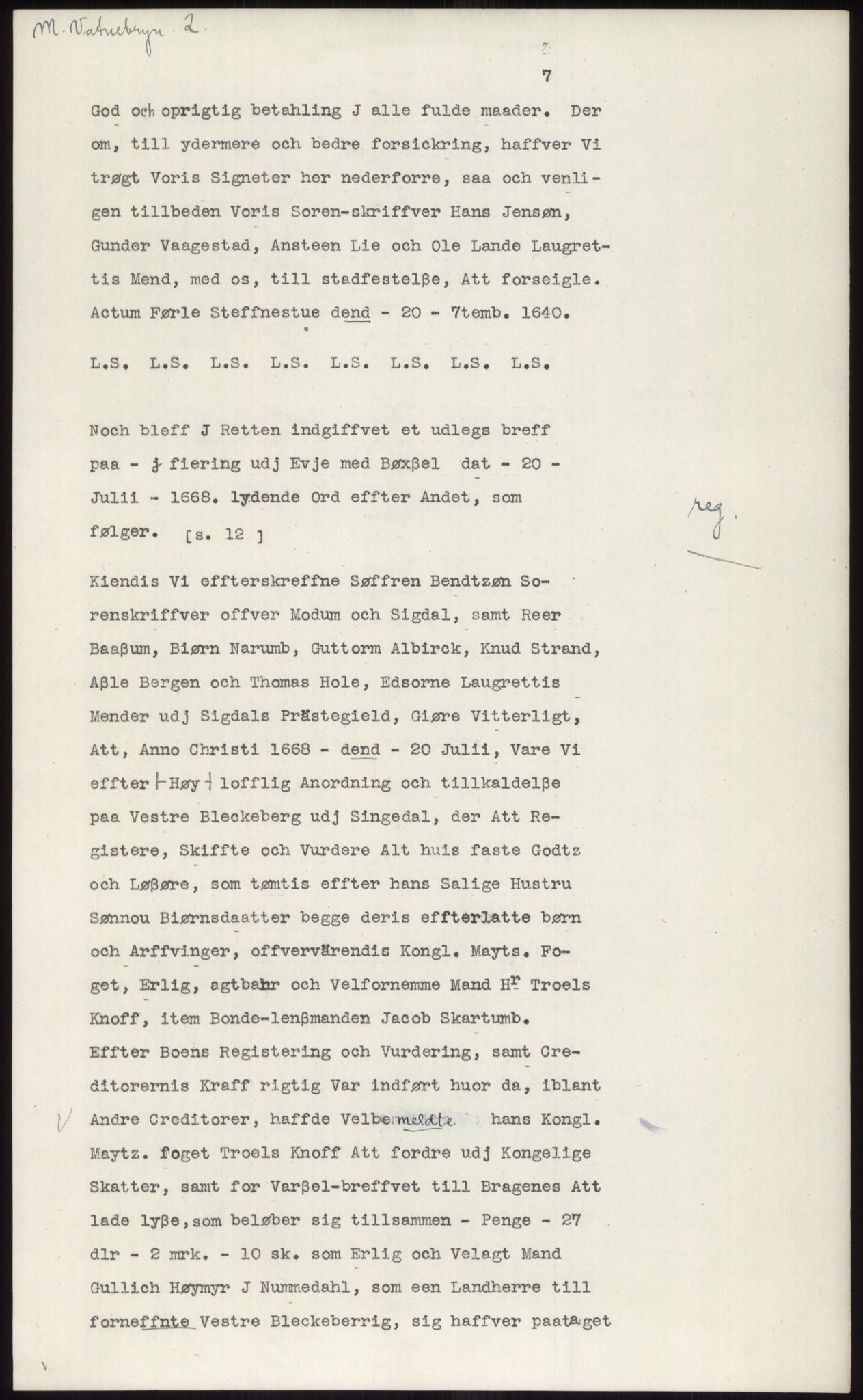 Samlinger til kildeutgivelse, Diplomavskriftsamlingen, AV/RA-EA-4053/H/Ha, p. 416