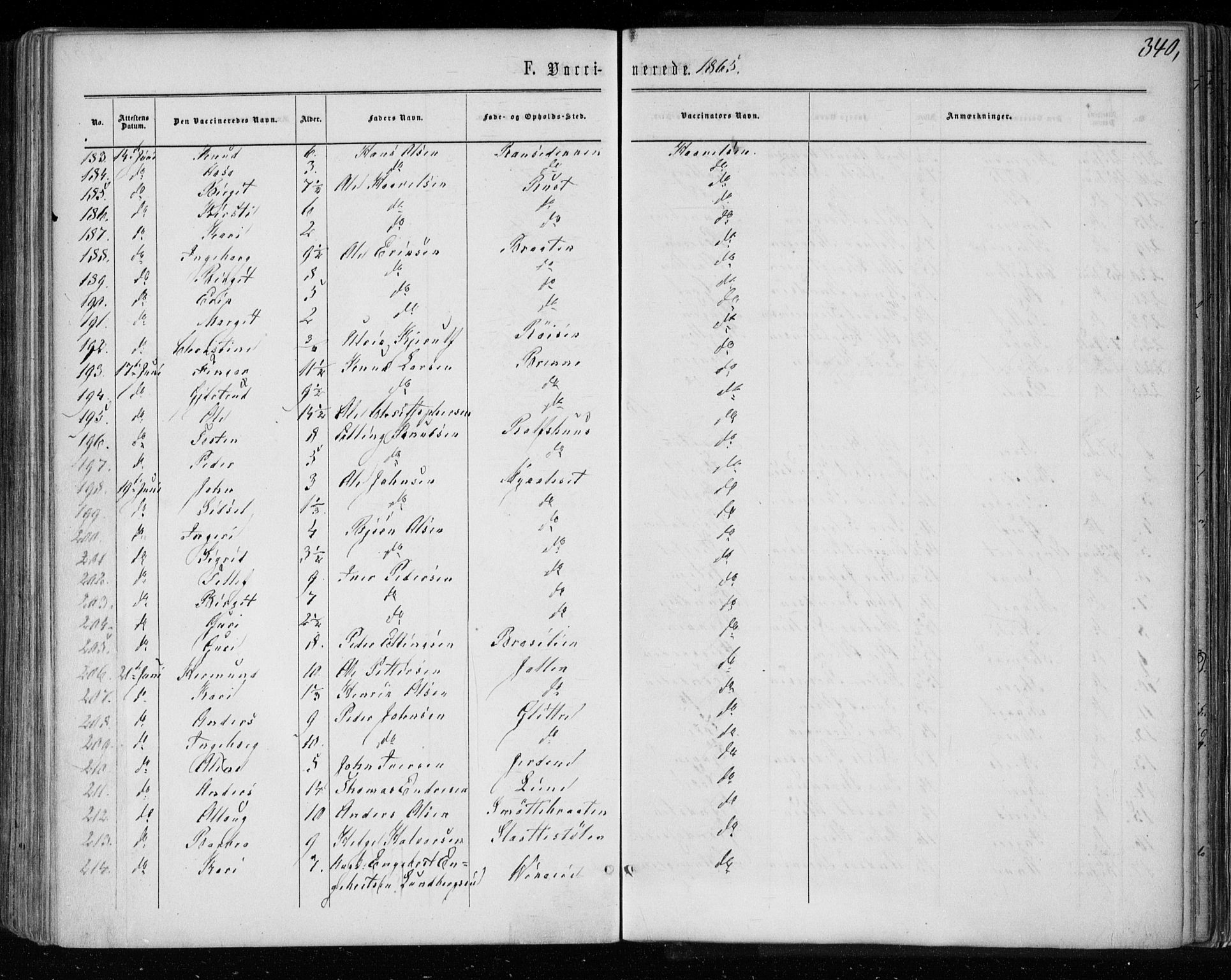 Gol kirkebøker, AV/SAKO-A-226/F/Fa/L0003: Parish register (official) no. I 3, 1863-1875, p. 340