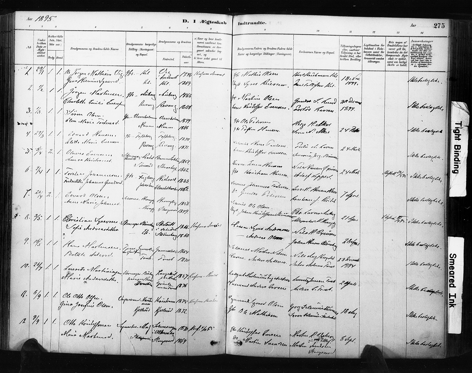 Råde prestekontor kirkebøker, AV/SAO-A-2009/F/Fa/L0007: Parish register (official) no. 7, 1878-1902, p. 275