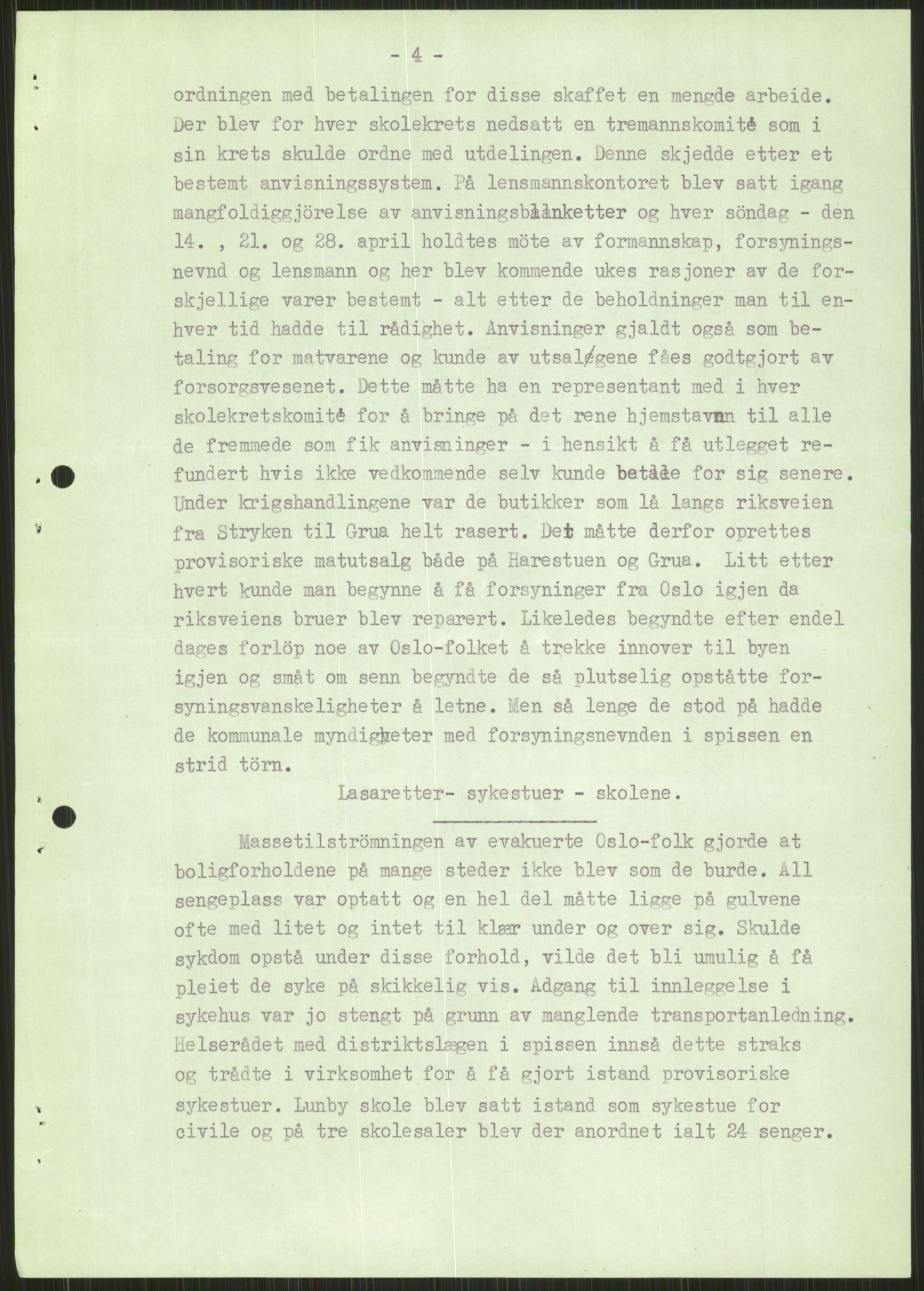 Forsvaret, Forsvarets krigshistoriske avdeling, AV/RA-RAFA-2017/Y/Ya/L0014: II-C-11-31 - Fylkesmenn.  Rapporter om krigsbegivenhetene 1940., 1940, p. 190