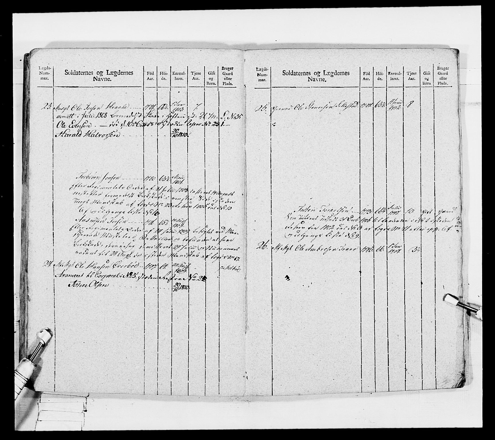 Generalitets- og kommissariatskollegiet, Det kongelige norske kommissariatskollegium, AV/RA-EA-5420/E/Eh/L0116: Telemarkske nasjonale infanteriregiment, 1810, p. 475