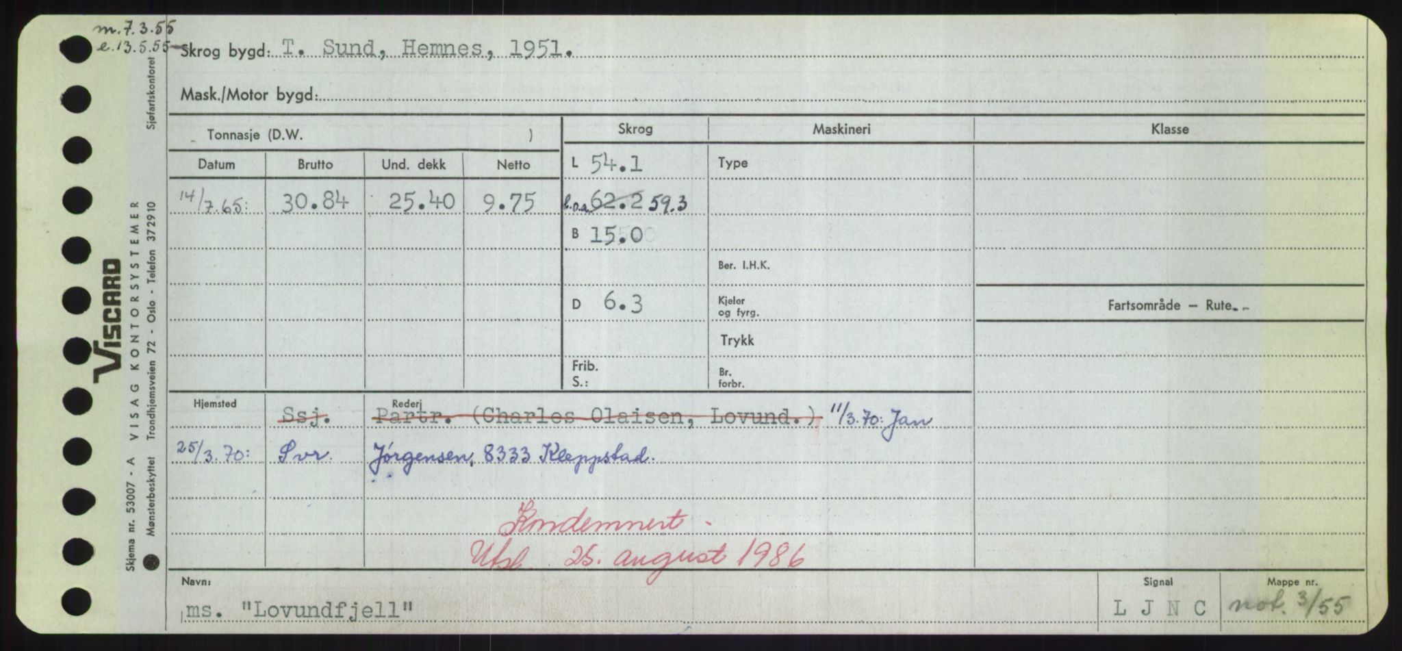 Sjøfartsdirektoratet med forløpere, Skipsmålingen, RA/S-1627/H/Hd/L0023: Fartøy, Lia-Løv, p. 379