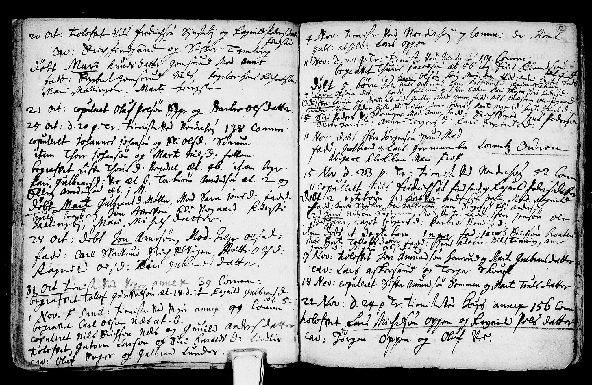 Norderhov kirkebøker, AV/SAKO-A-237/F/Fa/L0001: Parish register (official) no. 1, 1704-1716, p. 12