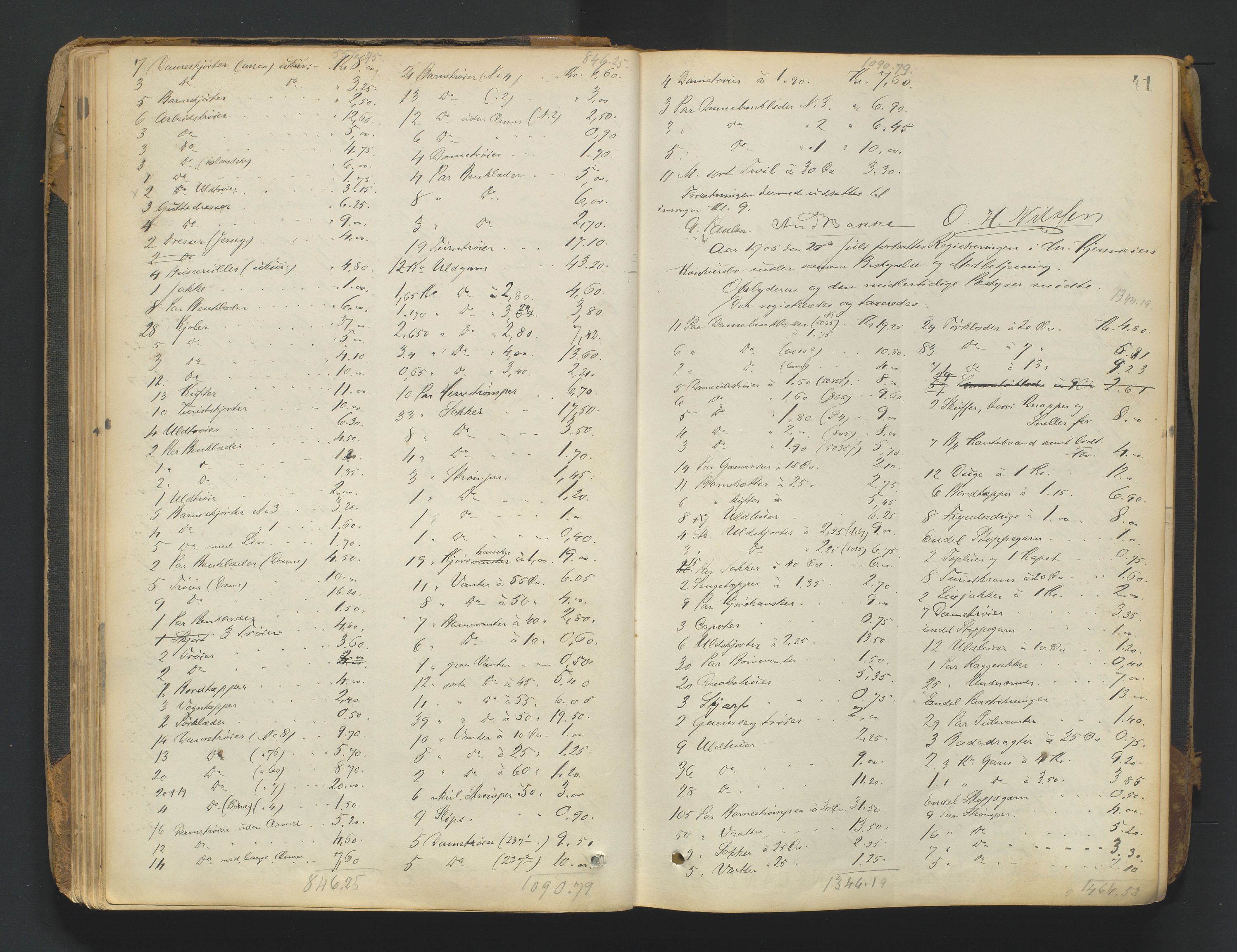 Arendal byfogd, AV/SAK-1222-0001/H/Hc/L0037: Skifteregistreringsprotokoll nr. 35, 1903-1926, p. 40b-41a