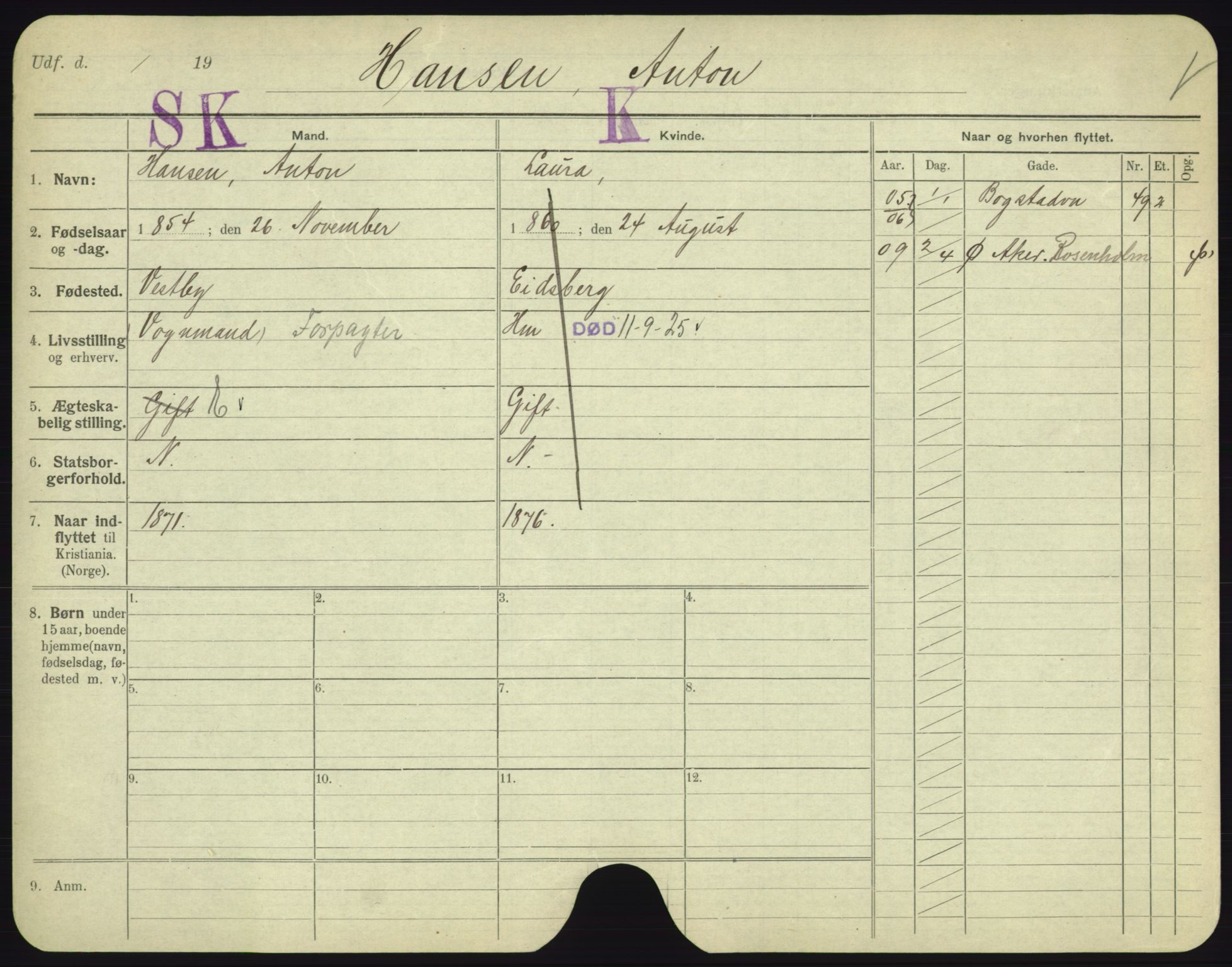 Oslo folkeregister, Registerkort, AV/SAO-A-11715/F/Fa/Fac/L0003: Menn, 1906-1914, p. 1228a