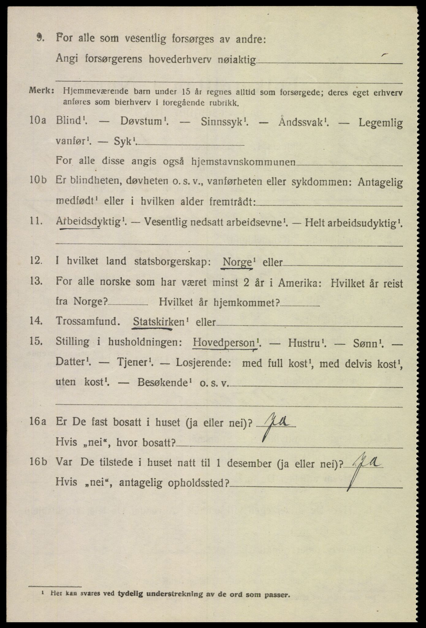 SAK, 1920 census for Kvås, 1920, p. 1175