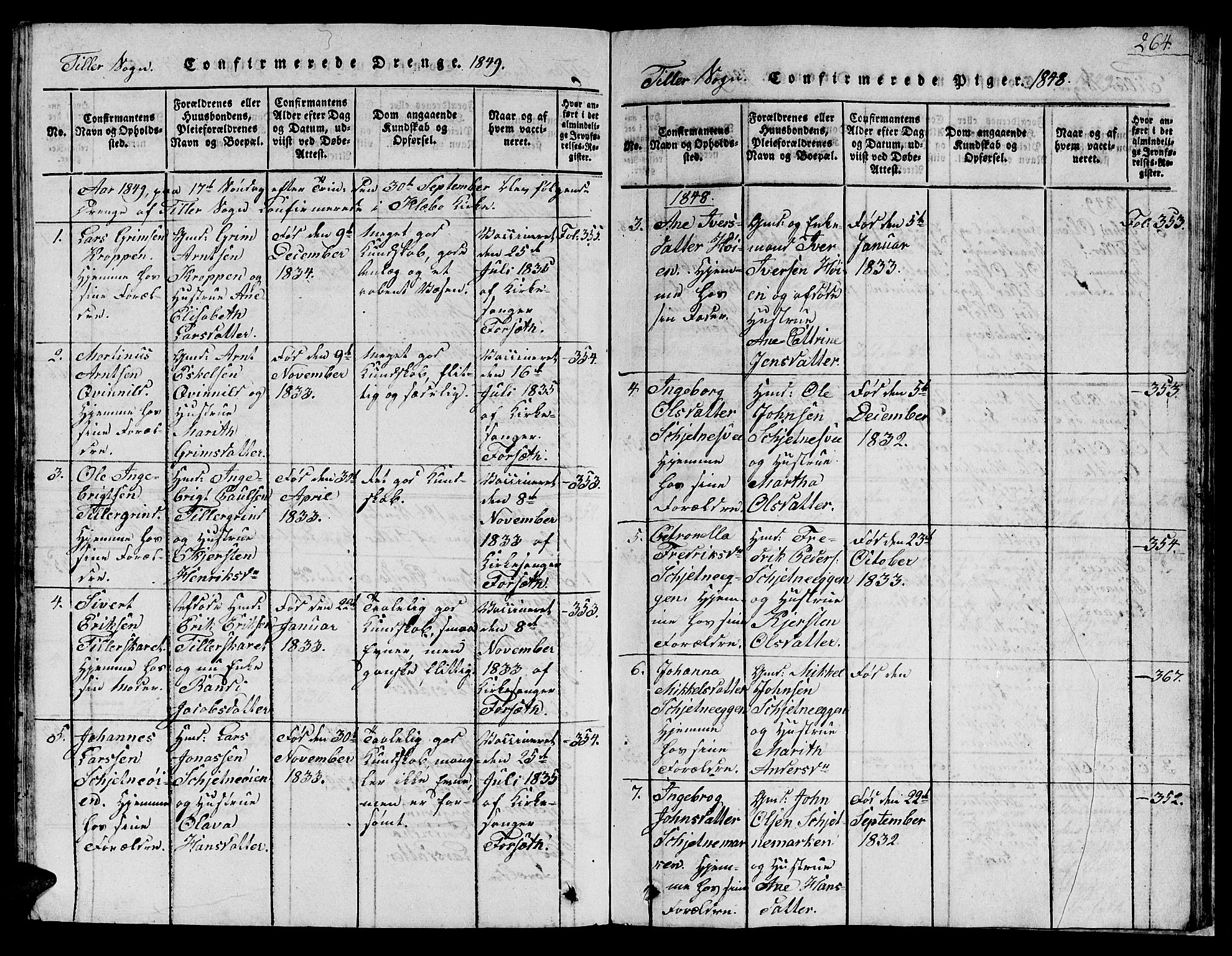 Ministerialprotokoller, klokkerbøker og fødselsregistre - Sør-Trøndelag, SAT/A-1456/621/L0458: Parish register (copy) no. 621C01, 1816-1865, p. 264