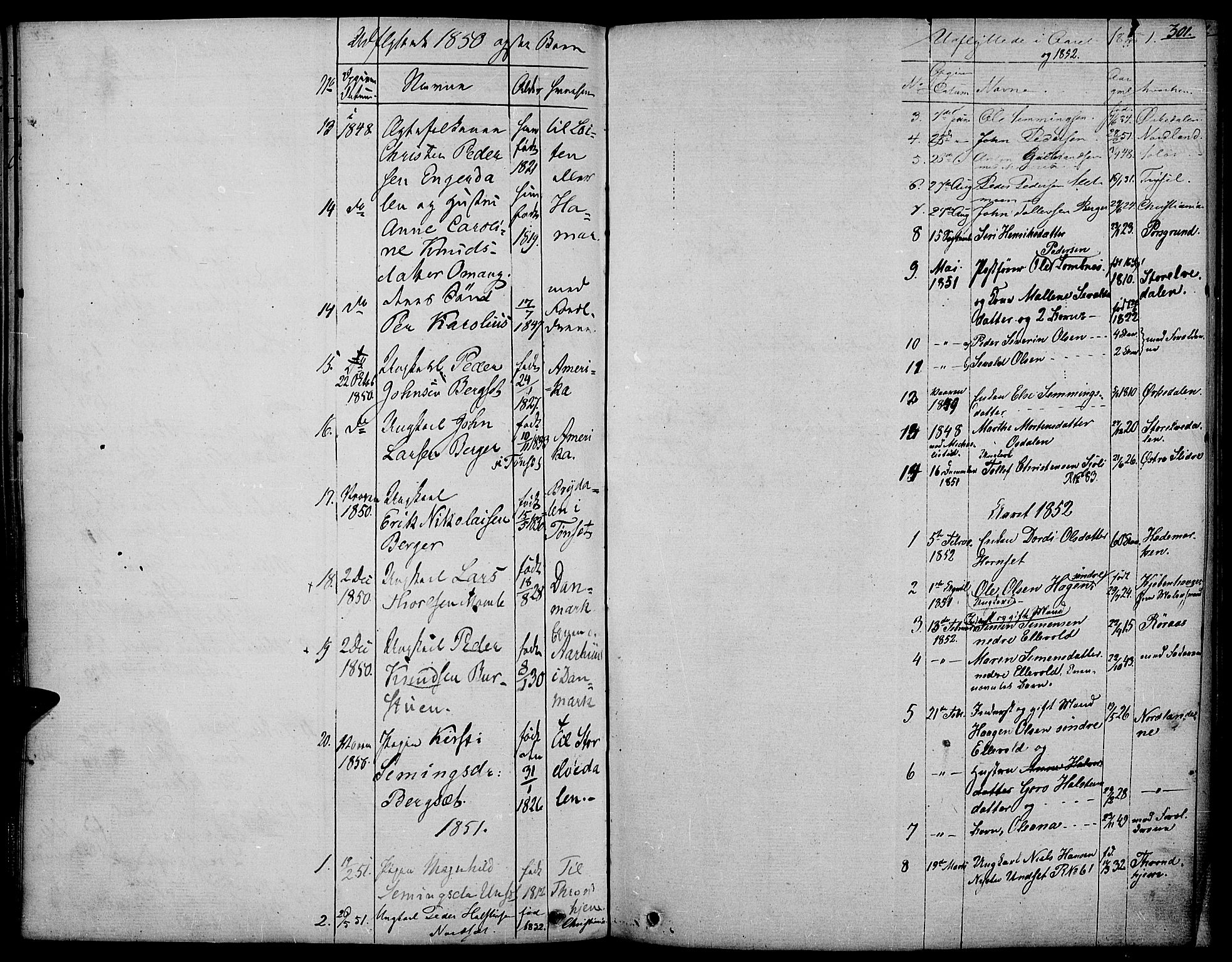 Rendalen prestekontor, SAH/PREST-054/H/Ha/Haa/L0004: Parish register (official) no. 4, 1829-1852, p. 301