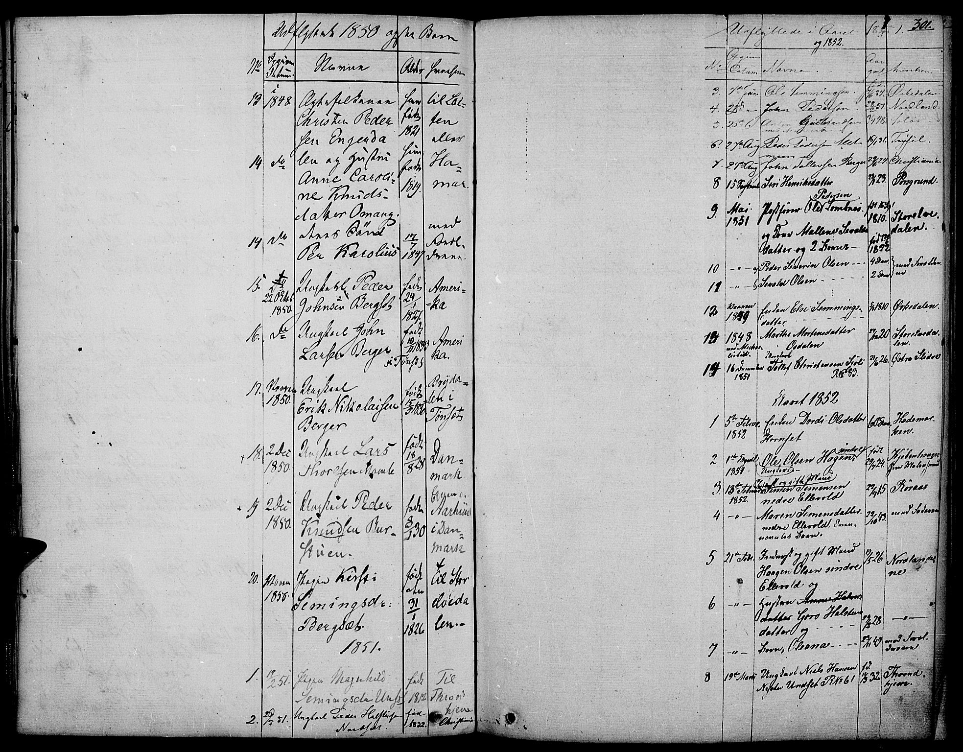 Rendalen prestekontor, AV/SAH-PREST-054/H/Ha/Haa/L0004: Parish register (official) no. 4, 1829-1852, p. 301