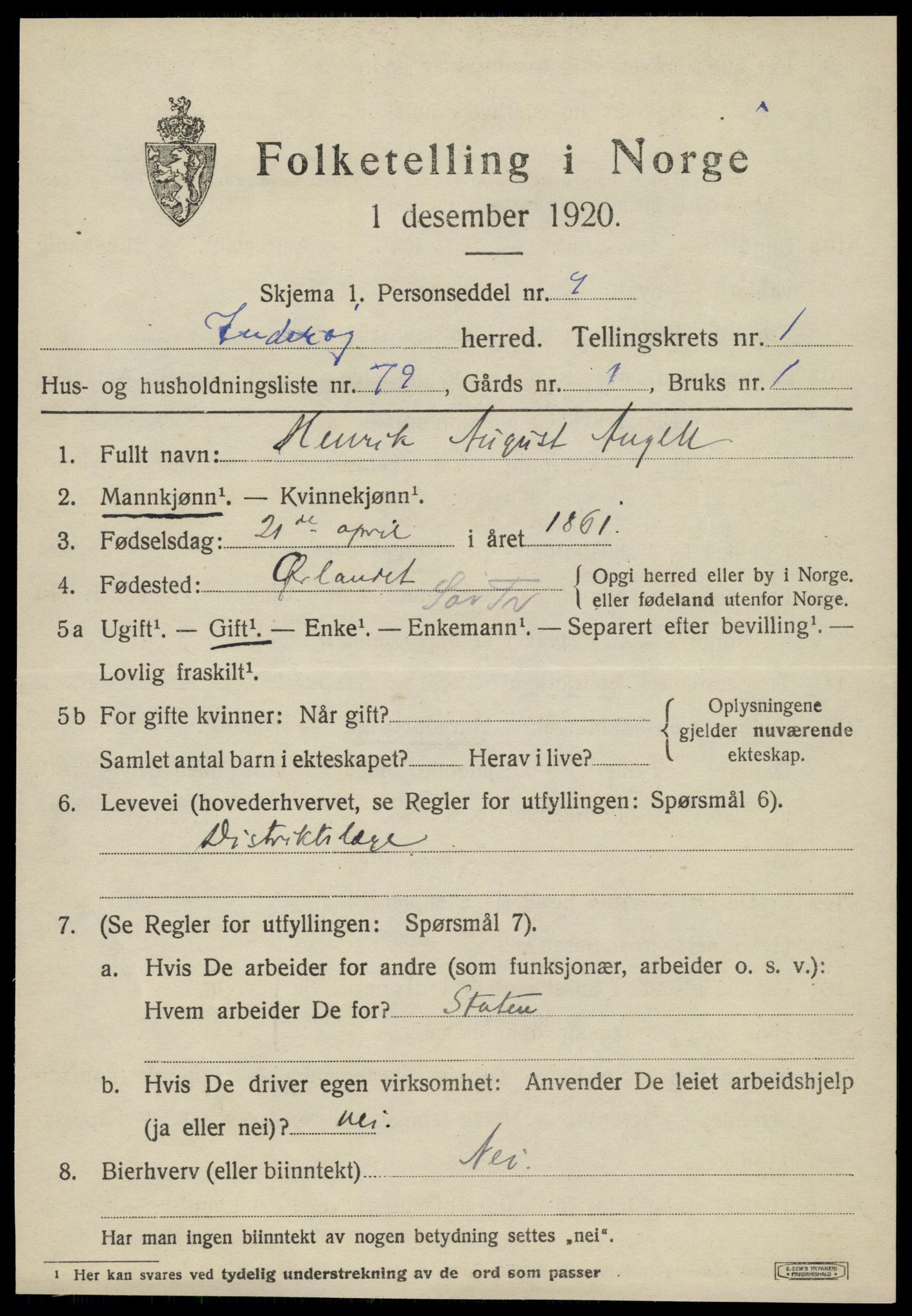 SAT, 1920 census for Inderøy, 1920, p. 1833