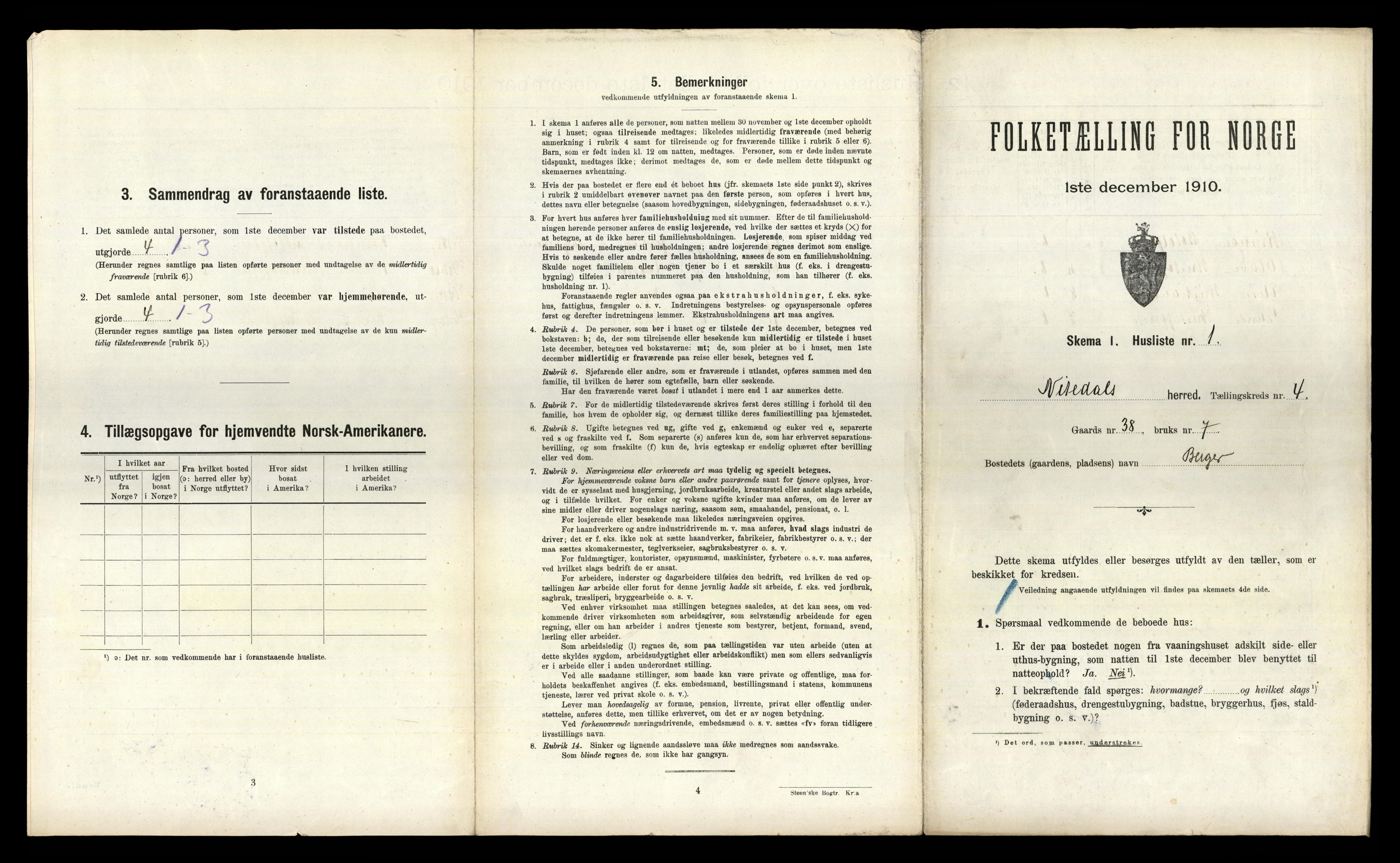 RA, 1910 census for Nittedal, 1910, p. 611