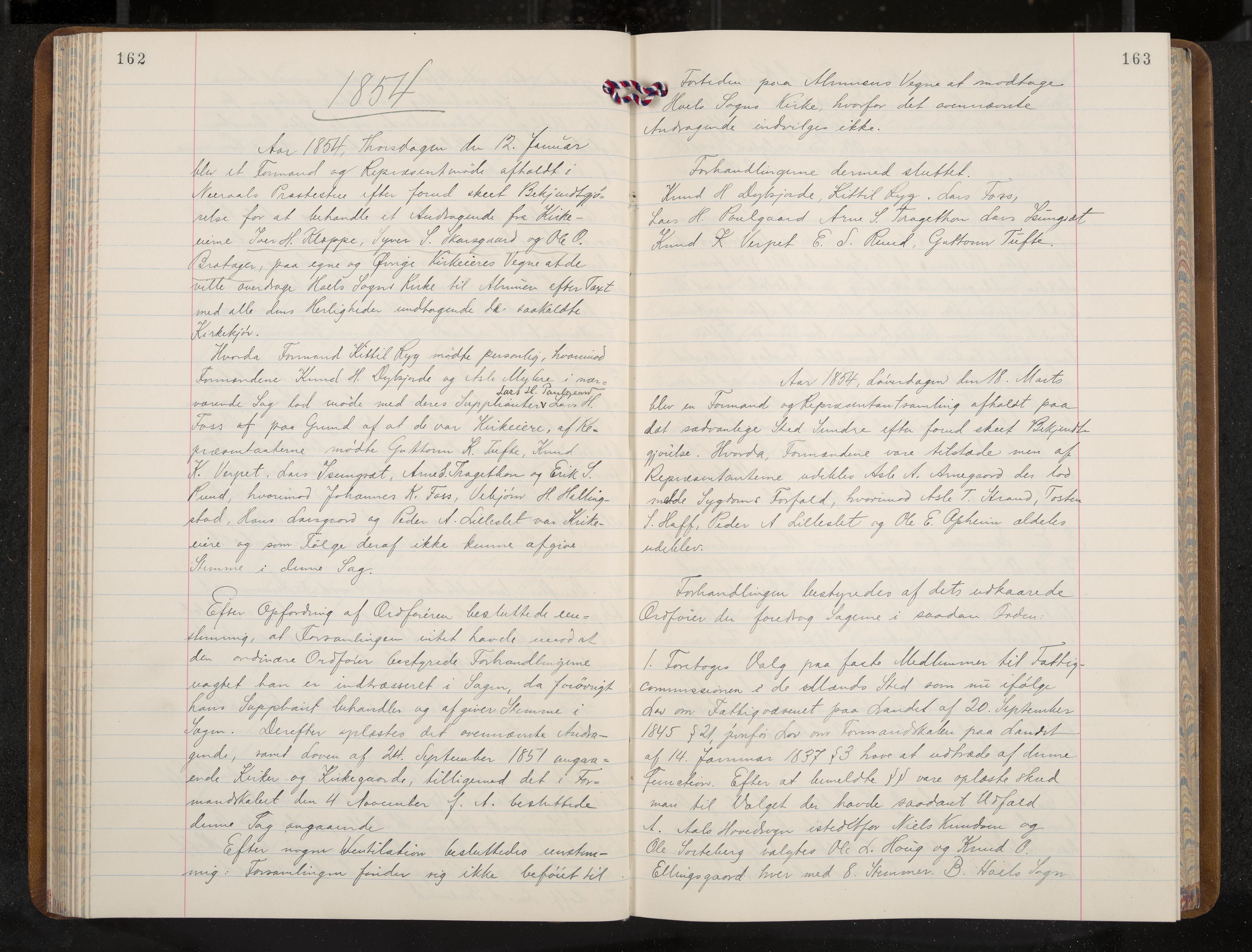 Ål formannskap og sentraladministrasjon, IKAK/0619021/A/Aa/L0002: Utskrift av møtebok, 1846-1857, p. 162-163