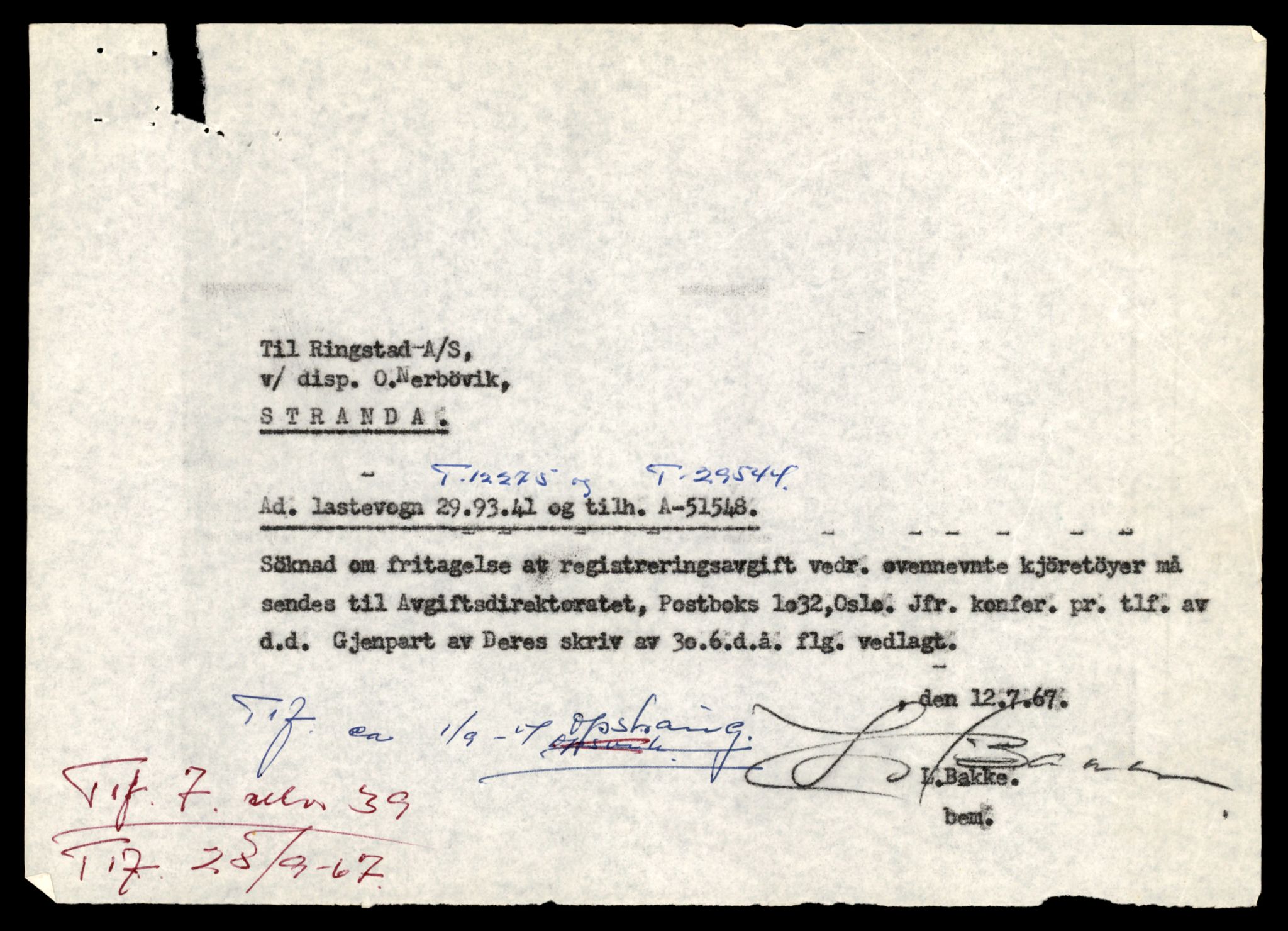 Møre og Romsdal vegkontor - Ålesund trafikkstasjon, AV/SAT-A-4099/F/Fe/L0033: Registreringskort for kjøretøy T 12151 - T 12474, 1927-1998, p. 2753