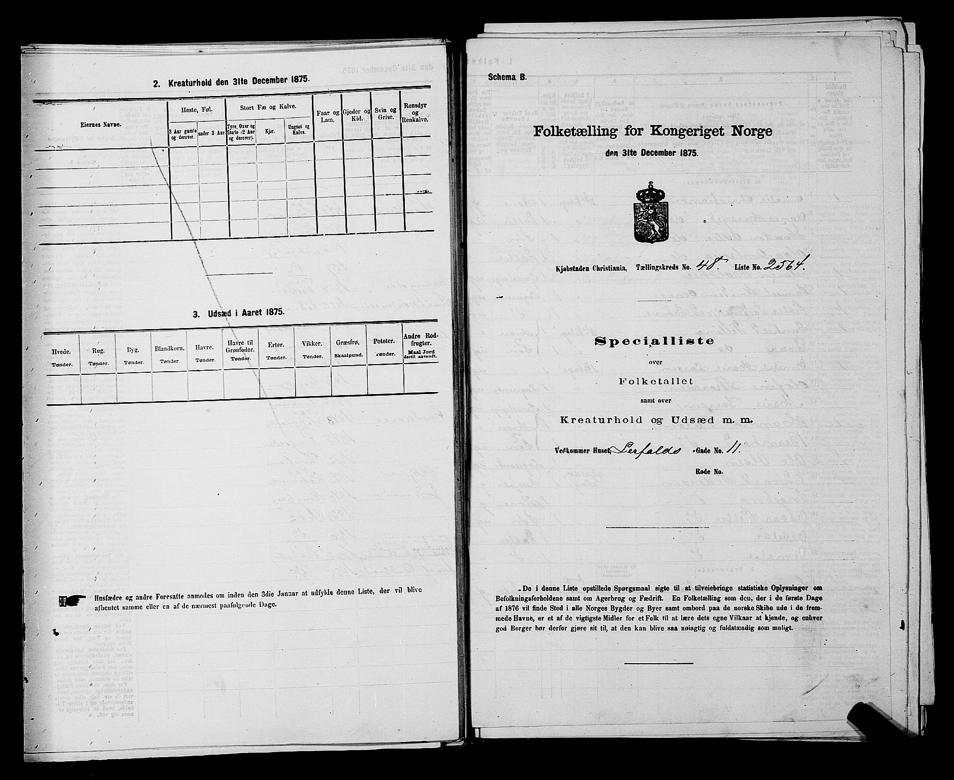 RA, 1875 census for 0301 Kristiania, 1875, p. 7158