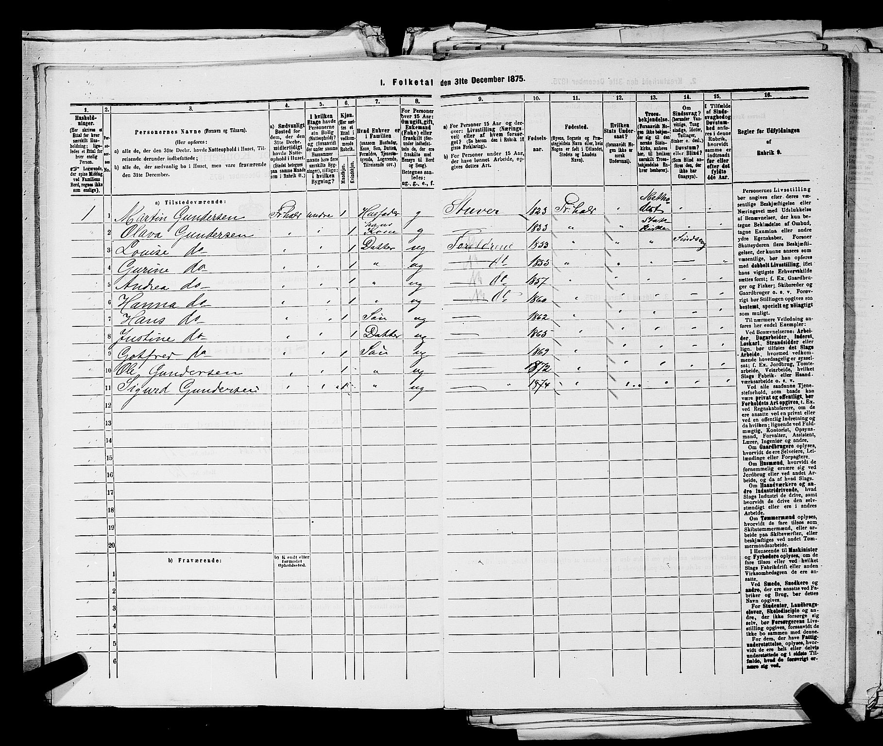 RA, 1875 census for 0101P Fredrikshald, 1875, p. 1283