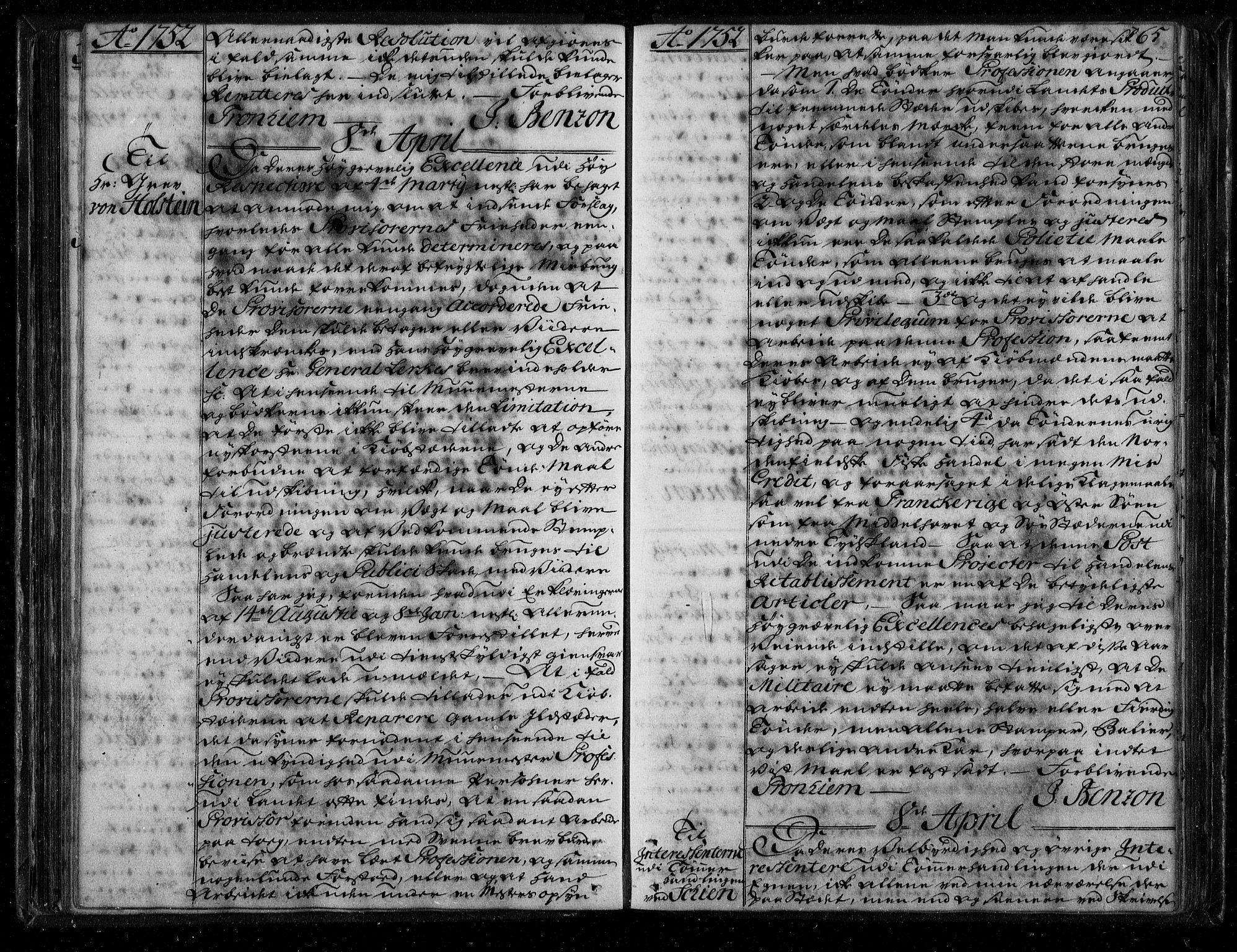 Stattholderembetet 1572-1771, AV/RA-EA-2870/Bf/L0001: Stattholderprotokoll (allmenn kopibok), 1751-1753, p. 64b-65a