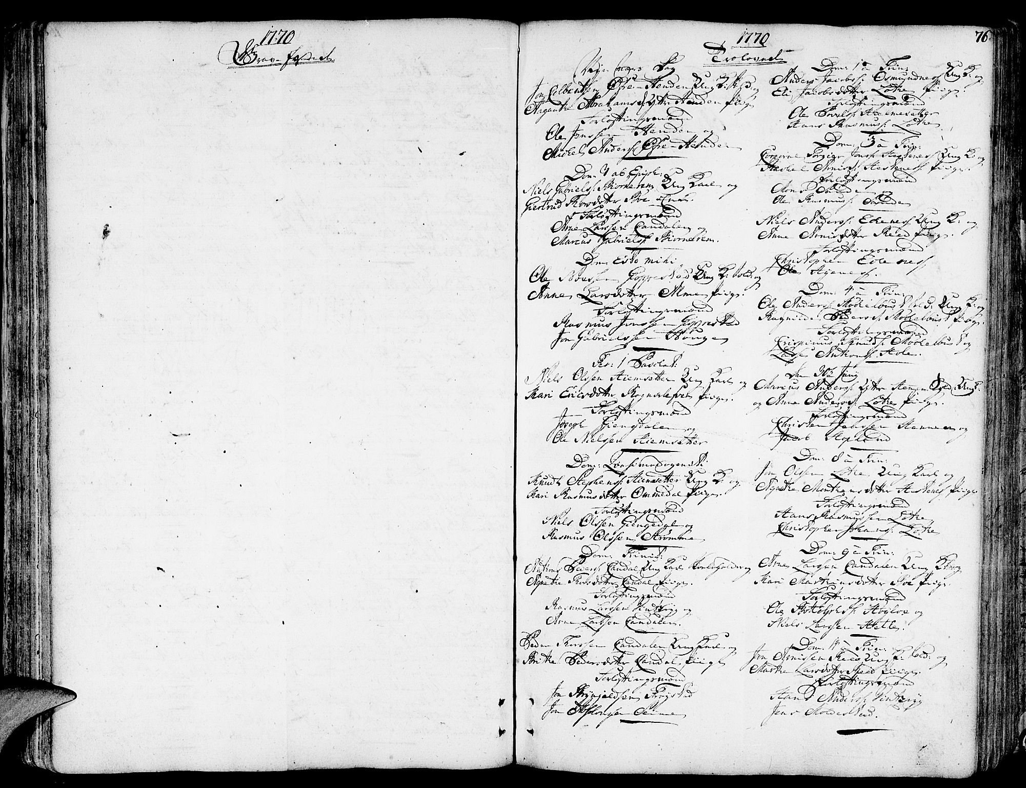 Gloppen sokneprestembete, AV/SAB-A-80101/H/Haa/Haaa/L0004: Parish register (official) no. A 4, 1758-1784, p. 76