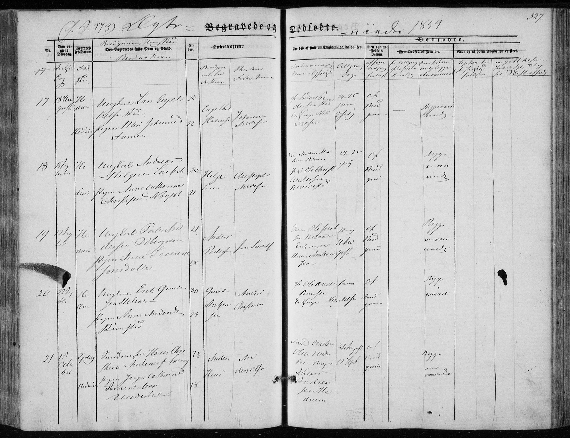 Hedrum kirkebøker, AV/SAKO-A-344/F/Fa/L0006: Parish register (official) no. I 6, 1849-1857, p. 327