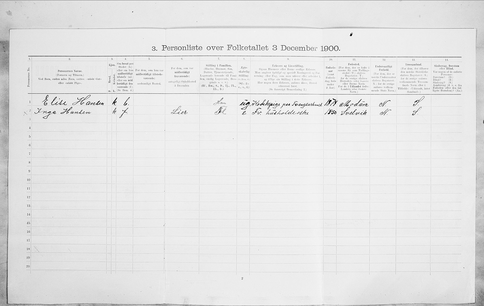 SAO, 1900 census for Kristiania, 1900, p. 92590