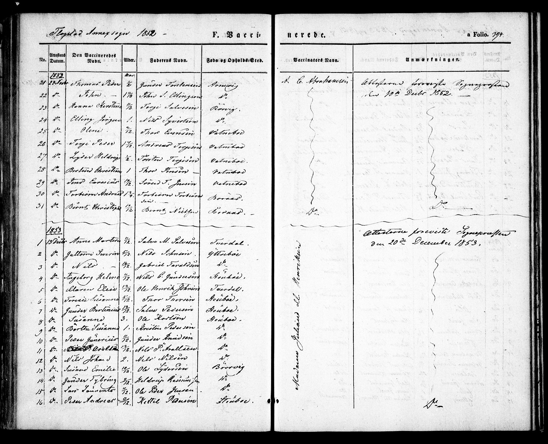 Dypvåg sokneprestkontor, AV/SAK-1111-0007/F/Fa/Faa/L0005: Parish register (official) no. A 5, 1841-1854, p. 394