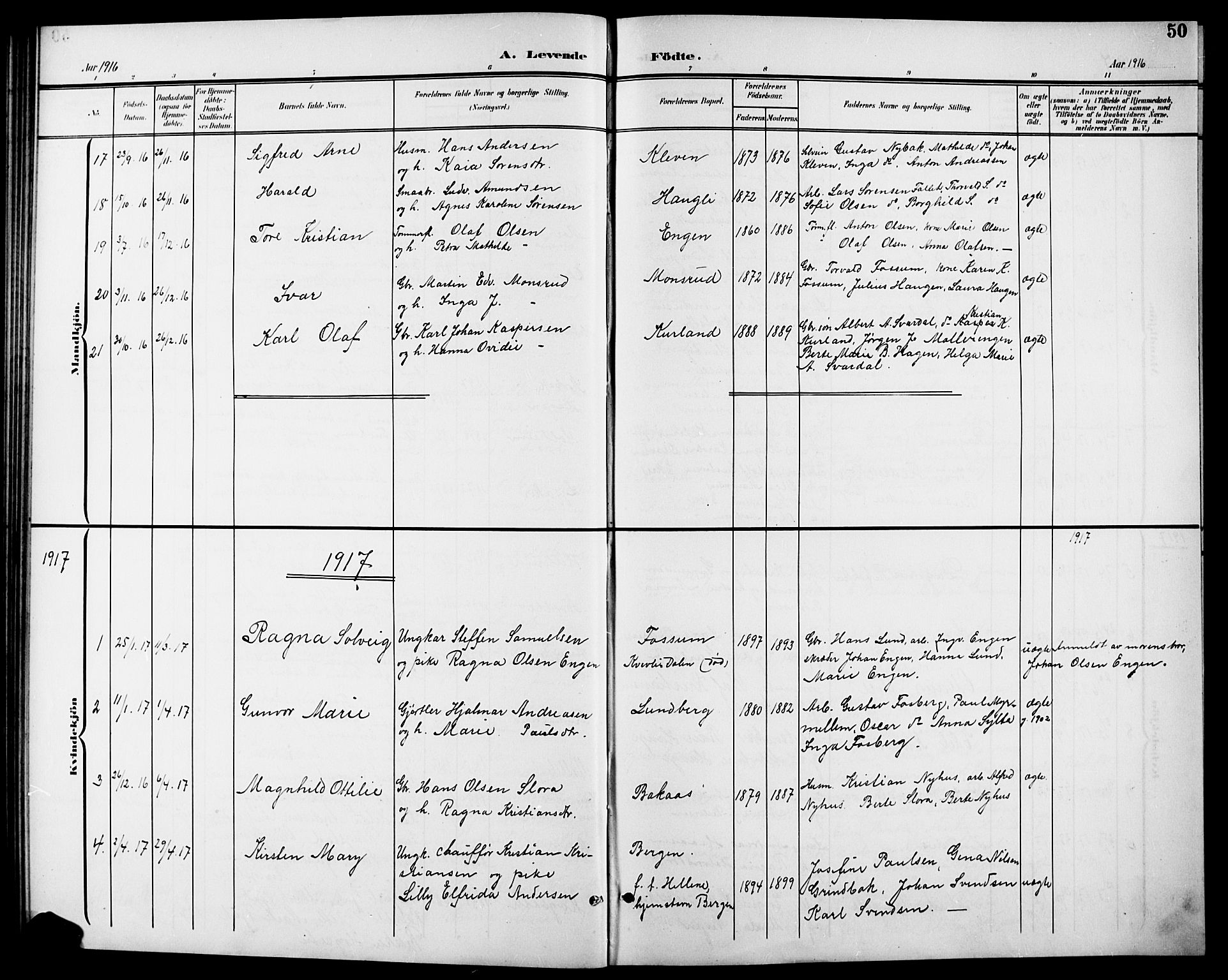 Aurskog prestekontor Kirkebøker, SAO/A-10304a/G/Gb/L0002: Parish register (copy) no. II 2, 1901-1926, p. 50