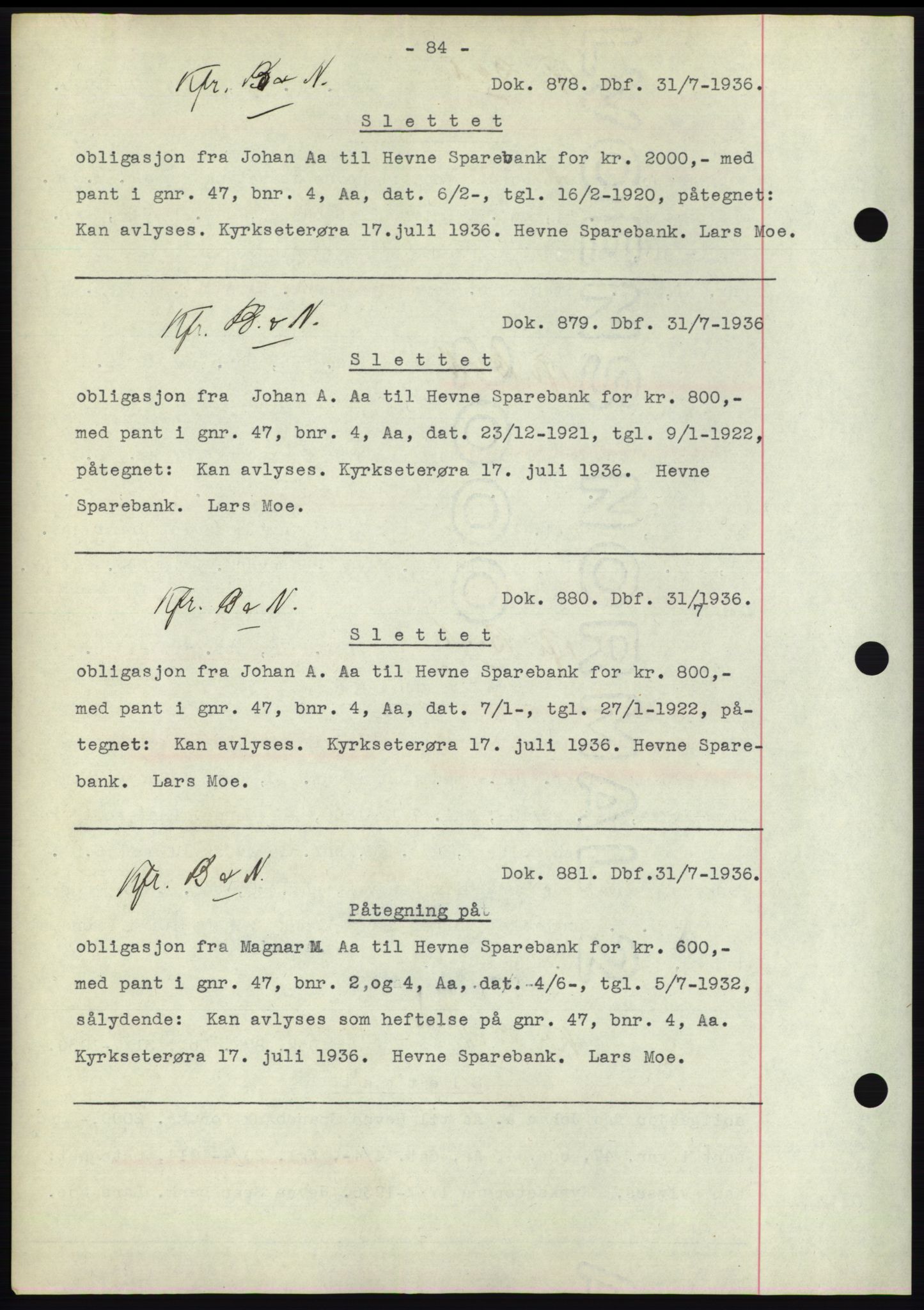 Hitra sorenskriveri, AV/SAT-A-0018/2/2C/2Ca: Mortgage book no. C1, 1936-1945, Diary no: : 878/1936