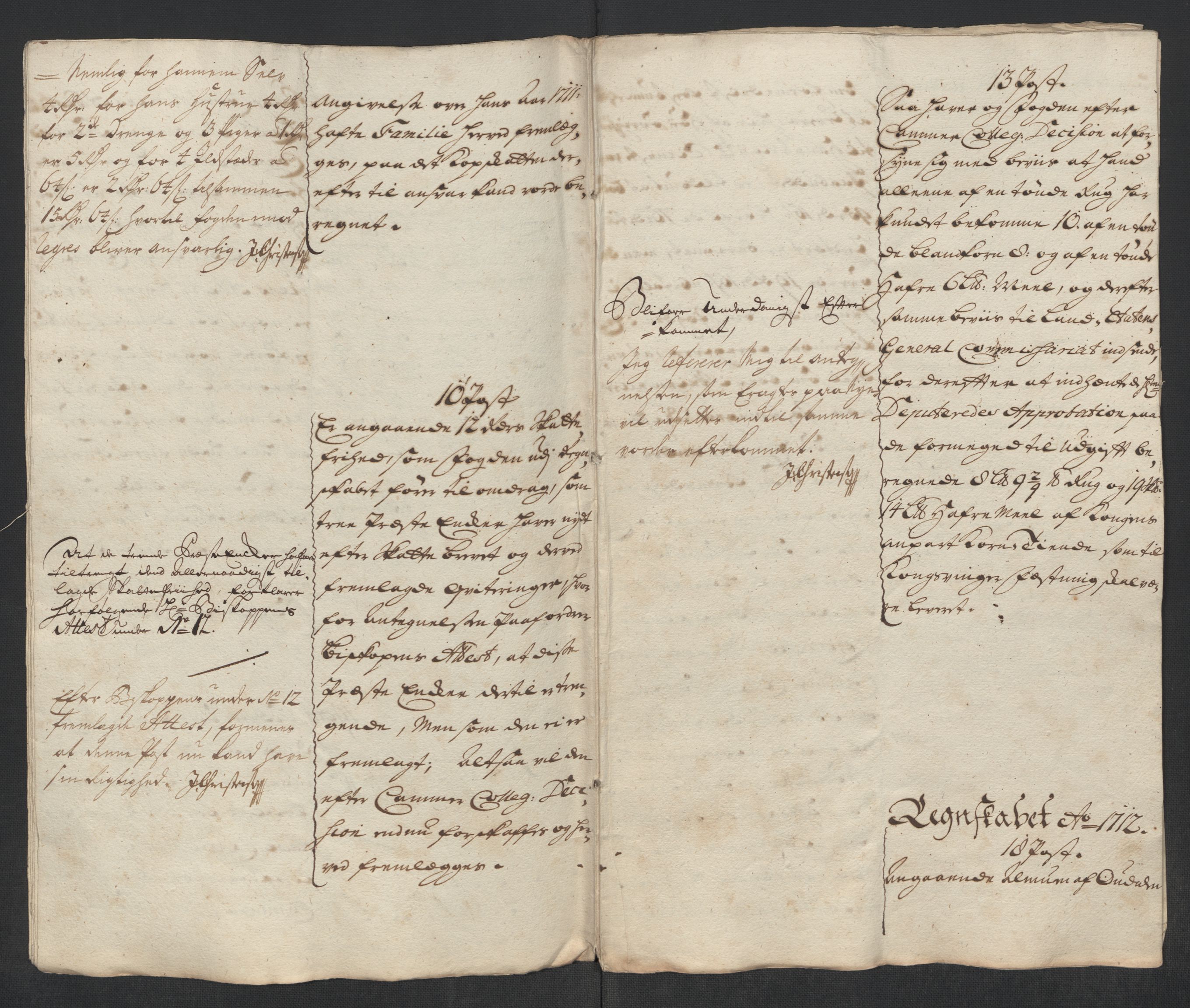 Rentekammeret inntil 1814, Reviderte regnskaper, Fogderegnskap, RA/EA-4092/R13/L0851: Fogderegnskap Solør, Odal og Østerdal, 1711-1713, p. 327