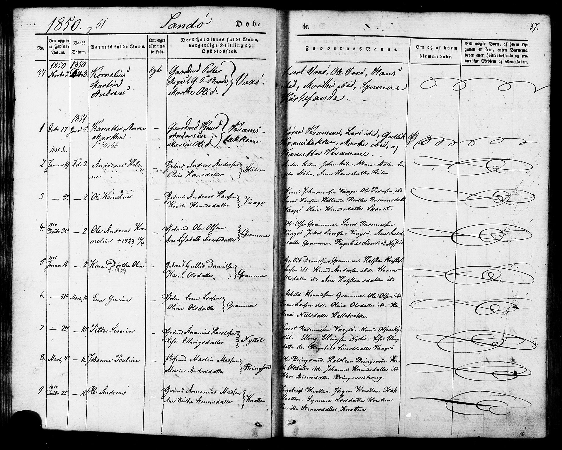 Ministerialprotokoller, klokkerbøker og fødselsregistre - Møre og Romsdal, AV/SAT-A-1454/503/L0034: Parish register (official) no. 503A02, 1841-1884, p. 37