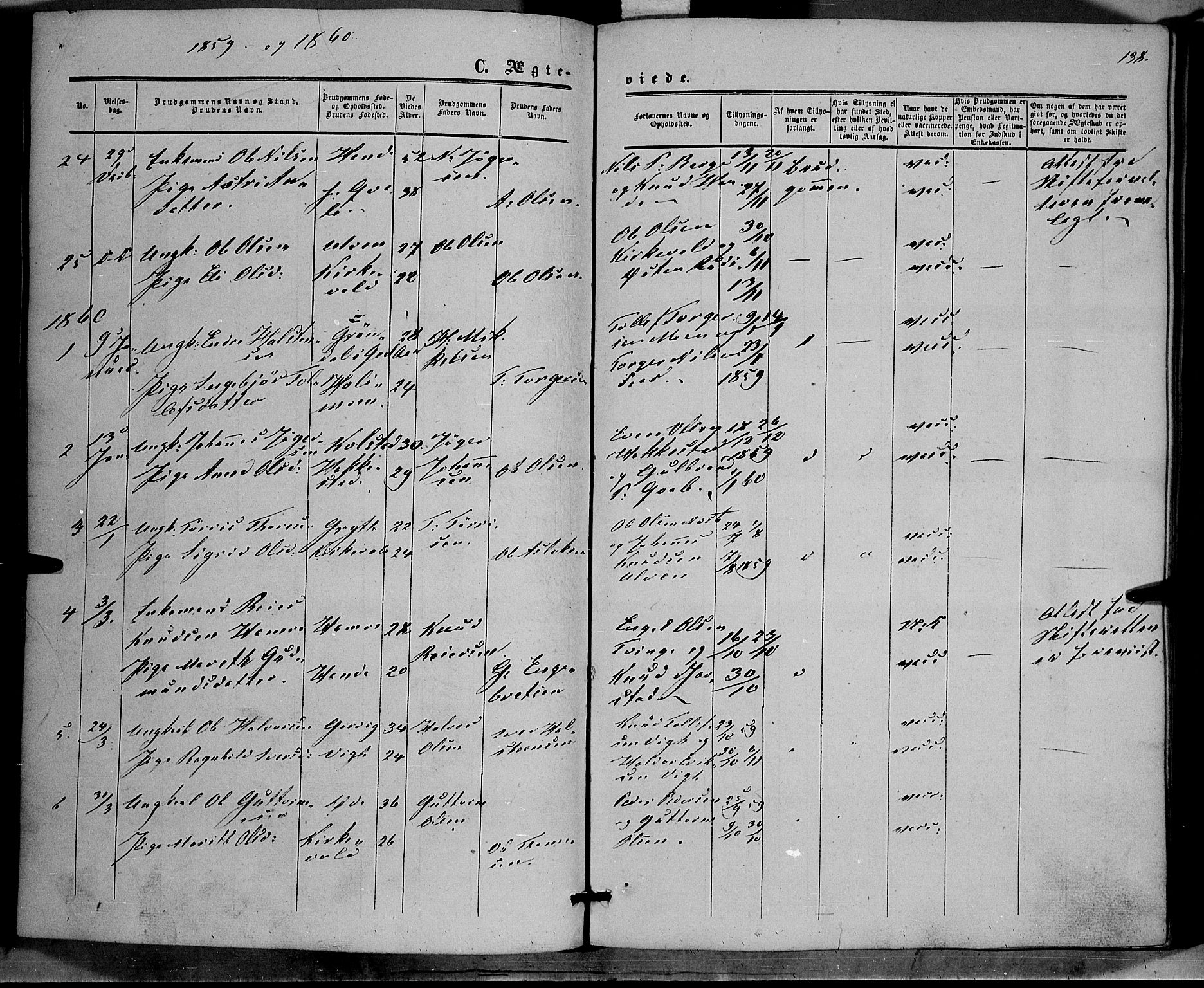 Vestre Slidre prestekontor, SAH/PREST-136/H/Ha/Haa/L0002: Parish register (official) no. 2, 1856-1864, p. 138