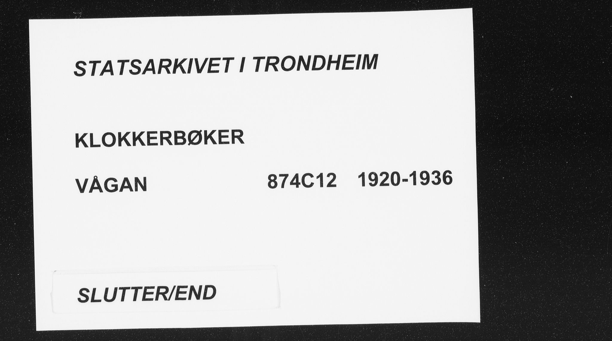 Ministerialprotokoller, klokkerbøker og fødselsregistre - Nordland, SAT/A-1459/874/L1083: Parish register (copy) no. 874C12, 1920-1936