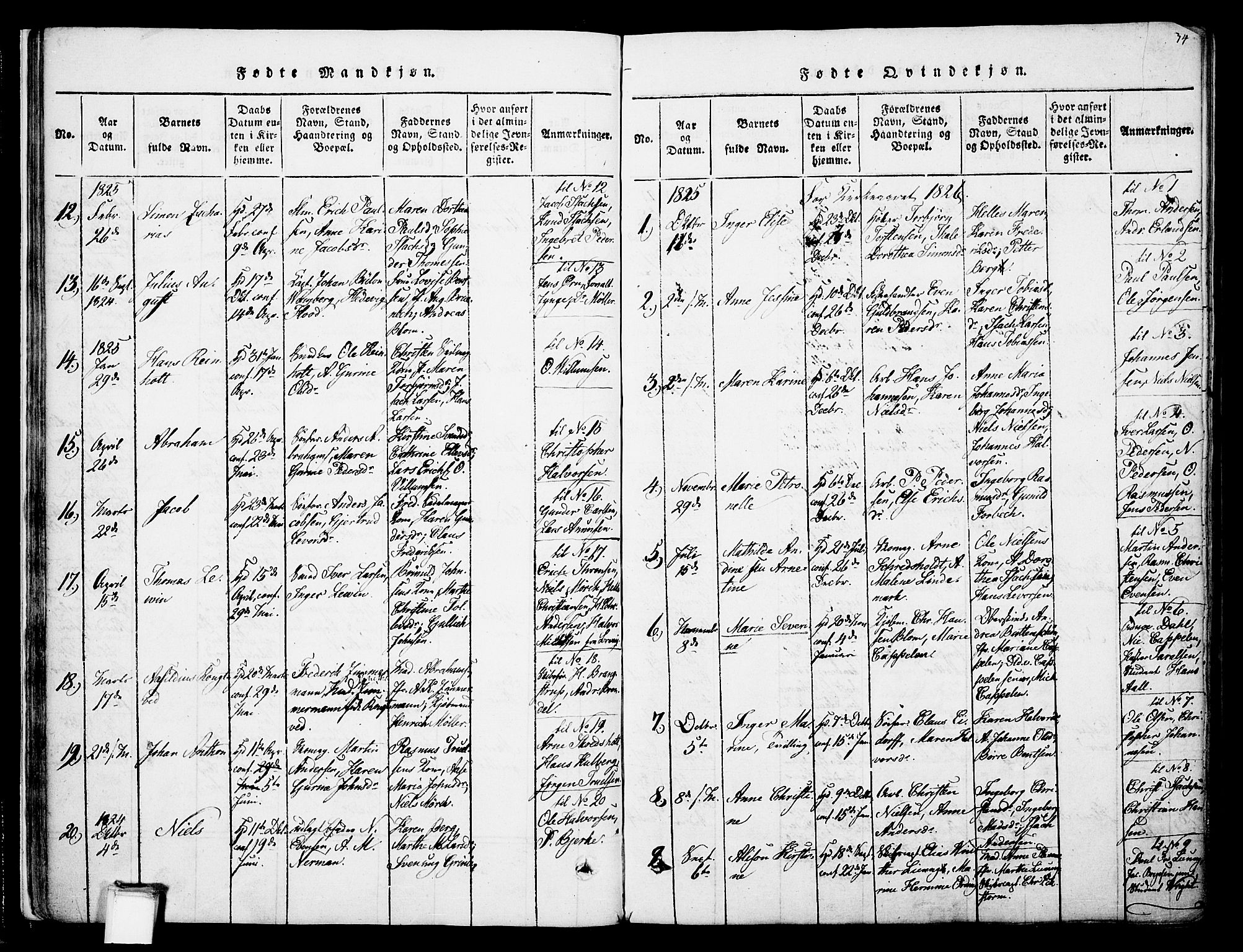 Skien kirkebøker, AV/SAKO-A-302/F/Fa/L0005: Parish register (official) no. 5, 1814-1843, p. 34