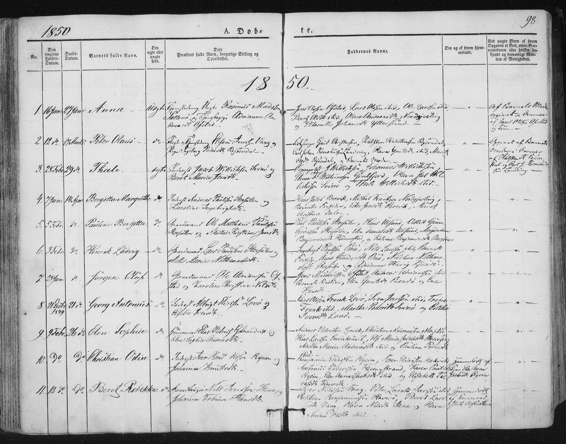 Ministerialprotokoller, klokkerbøker og fødselsregistre - Nord-Trøndelag, SAT/A-1458/784/L0669: Parish register (official) no. 784A04, 1829-1859, p. 98