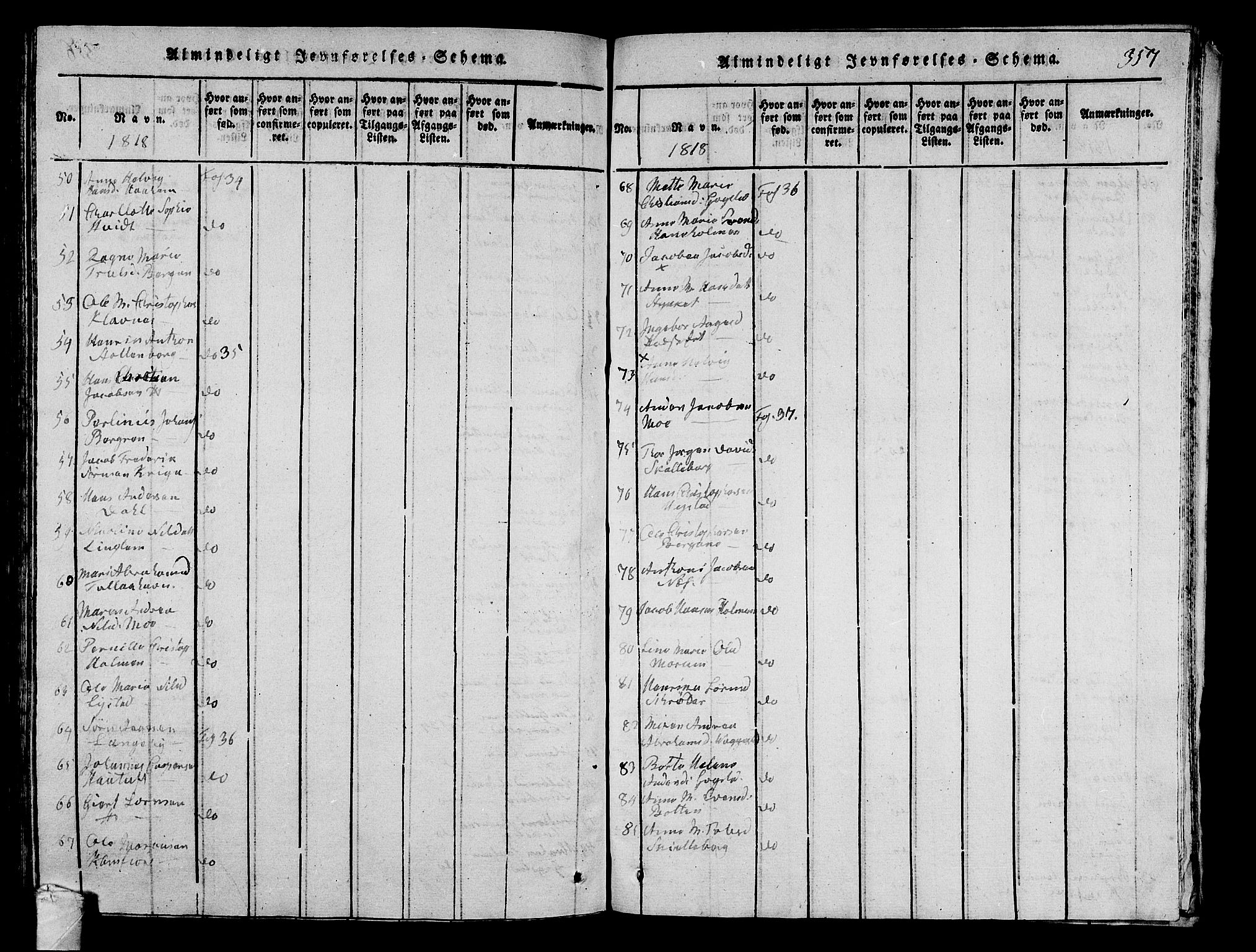 Sandar kirkebøker, AV/SAKO-A-243/G/Ga/L0001: Parish register (copy) no. 1, 1814-1835, p. 357