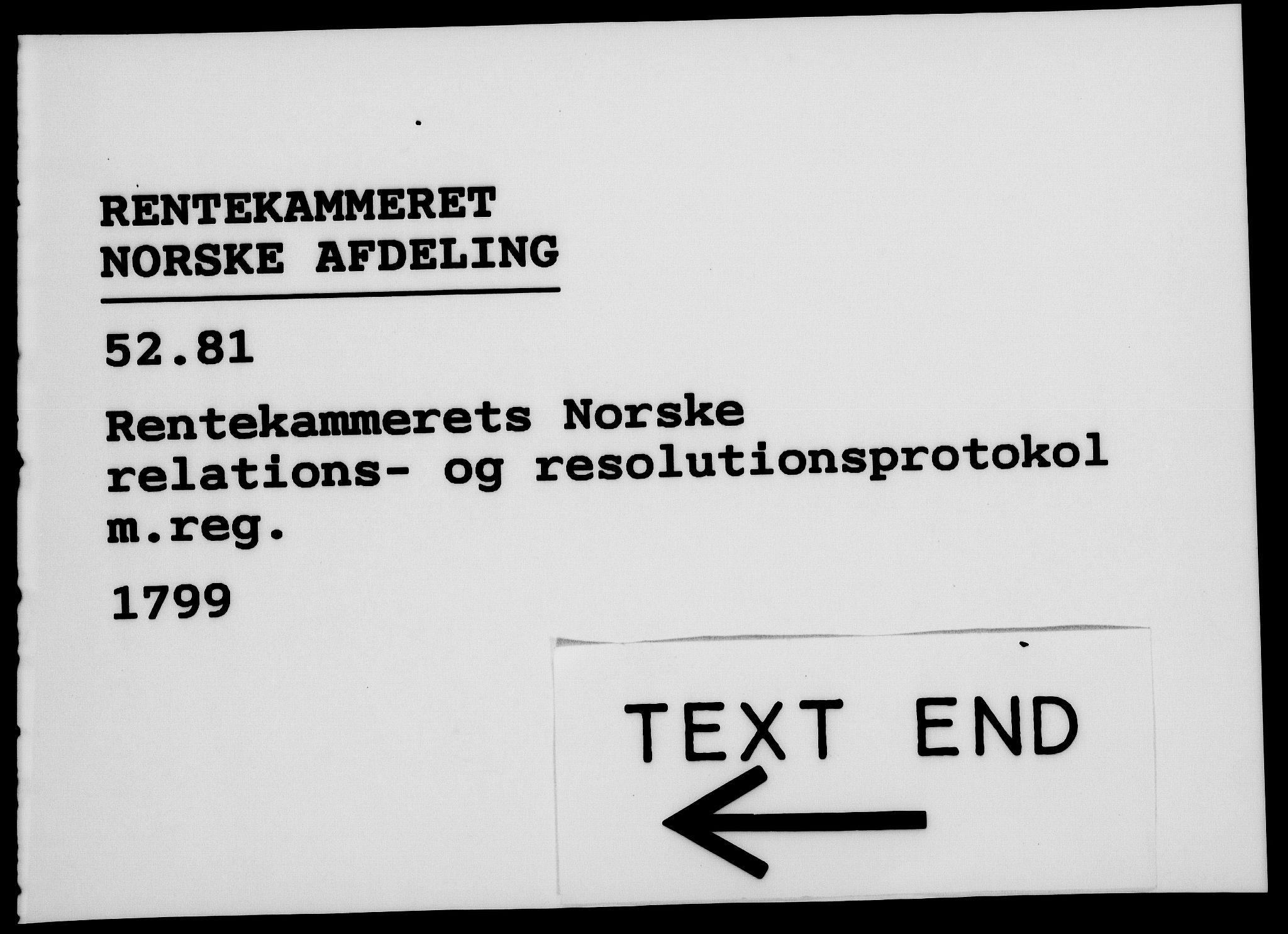 Rentekammeret, Kammerkanselliet, RA/EA-3111/G/Gf/Gfa/L0081: Norsk relasjons- og resolusjonsprotokoll (merket RK 52.81), 1799, p. 836