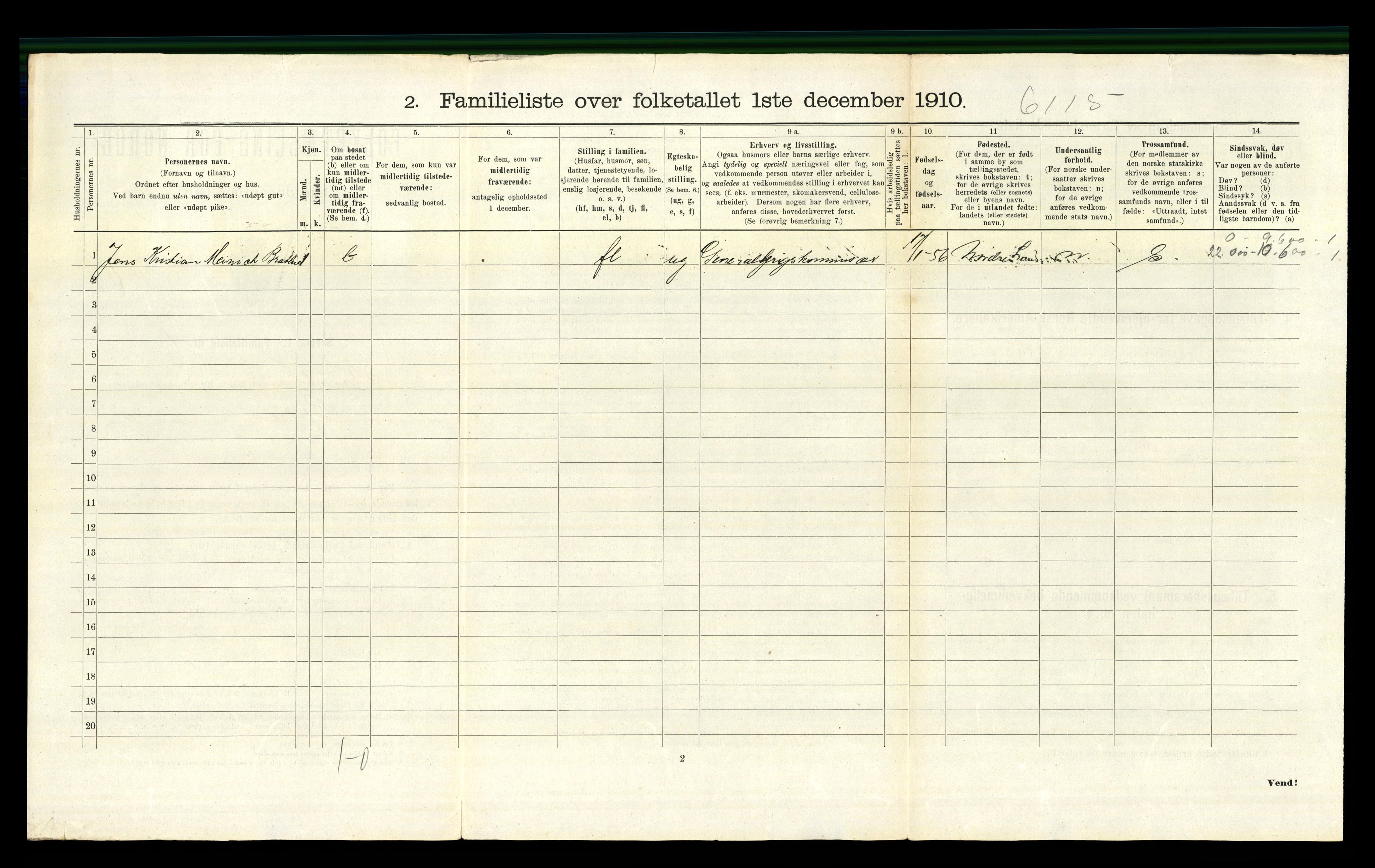 RA, 1910 census for Kristiania, 1910, p. 7462